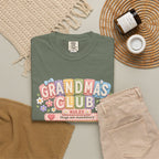 Grandma's Club T-Shirt — Cute Floral 'Grandma's Club' Rules Tee