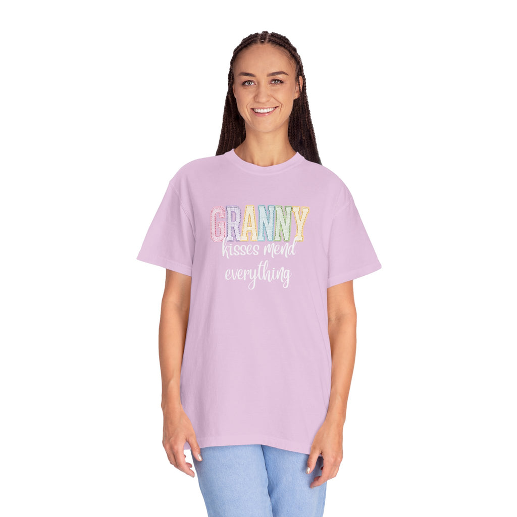 Granny Kisses Mend Everything T-Shirt — Pastel Grandma Gift