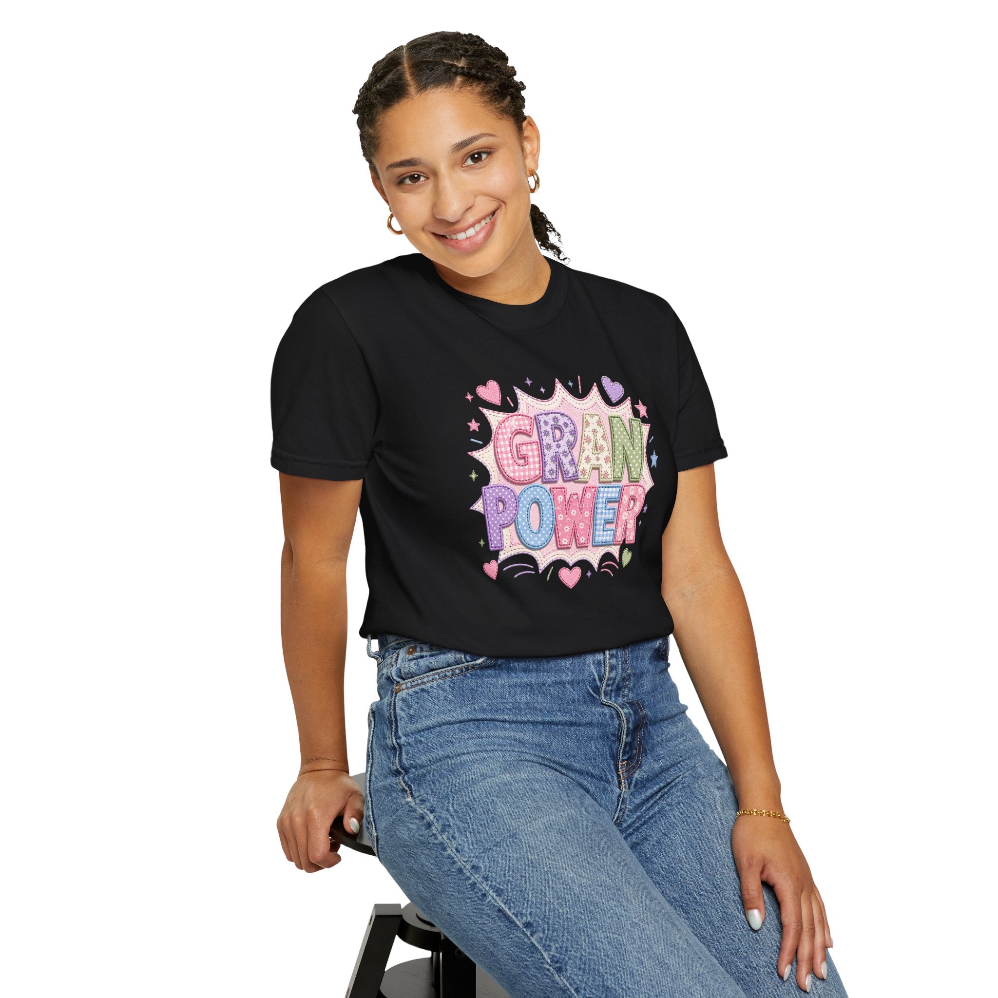 Gran Power T-Shirt — Cute Pastel 'Gran Power' Graphic Tee for Grandparents, Mother's Day Gift