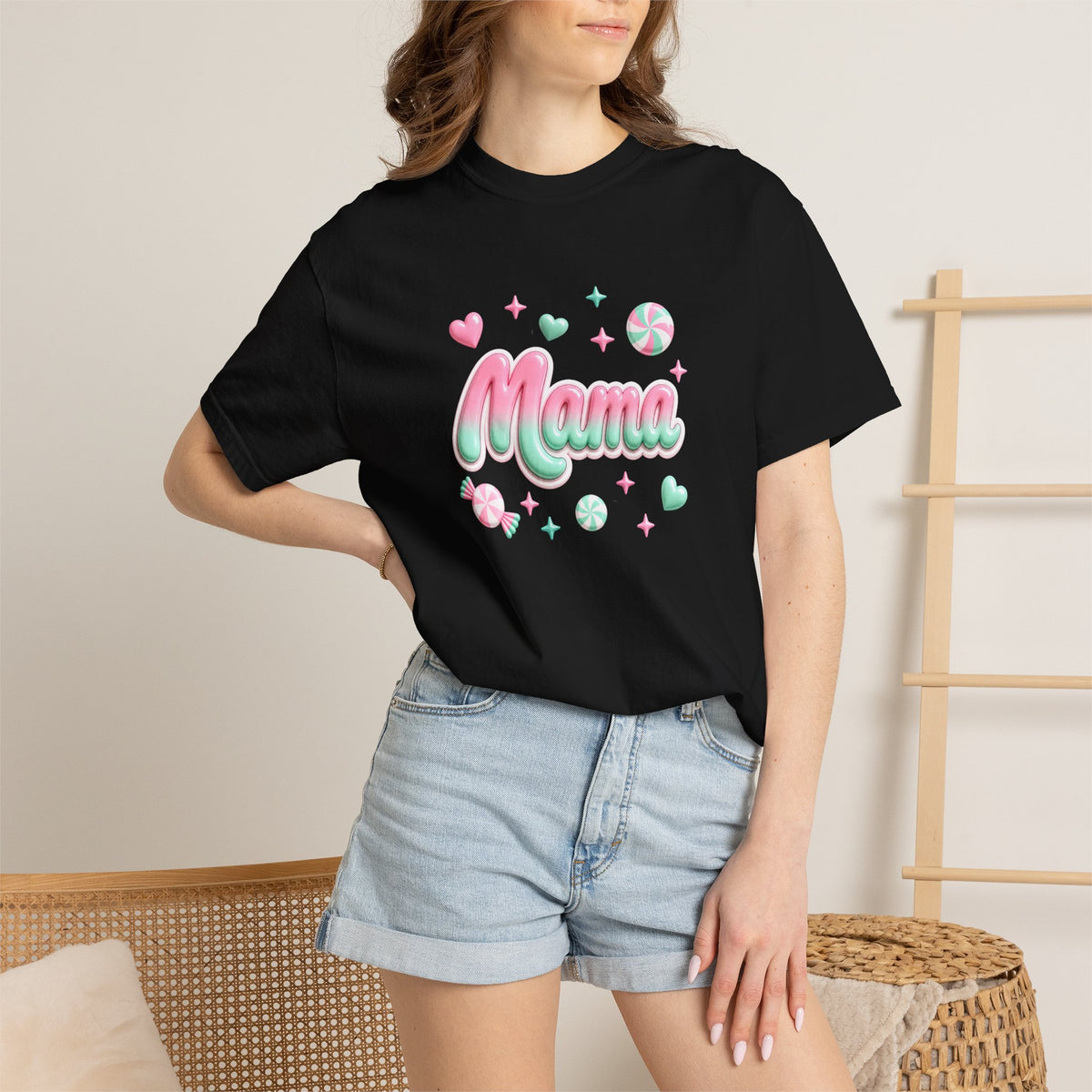 Mama Pastel Candy Script T-Shirt