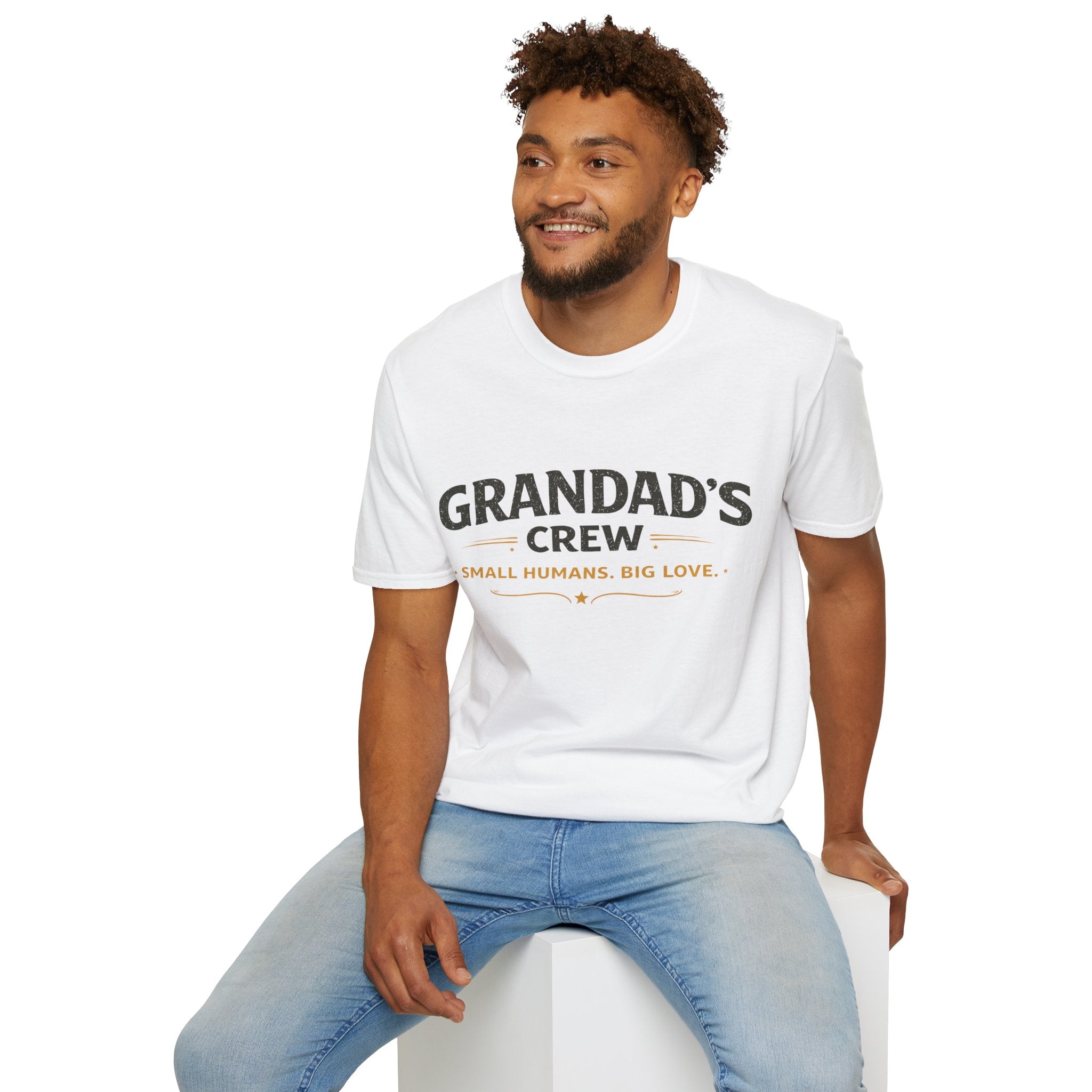 Granddad's Crew T-Shirt — "Small Humans, Big Love" Grandpa Gift