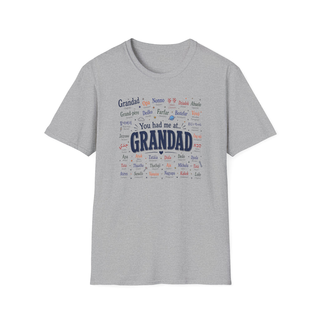 Grandad Word Cloud T-Shirt — "You had me at... GRANDAD" Father’s Day Gift