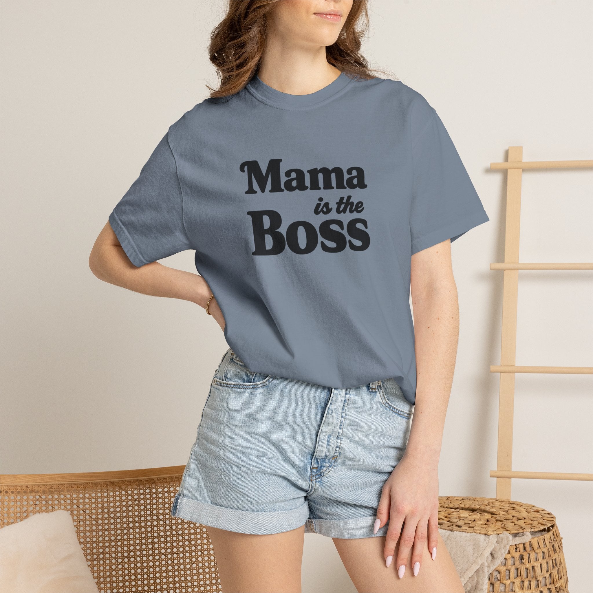 Mama is the Boss T-Shirt — Funny Mom Graphic Tee, Mother's Day Gift