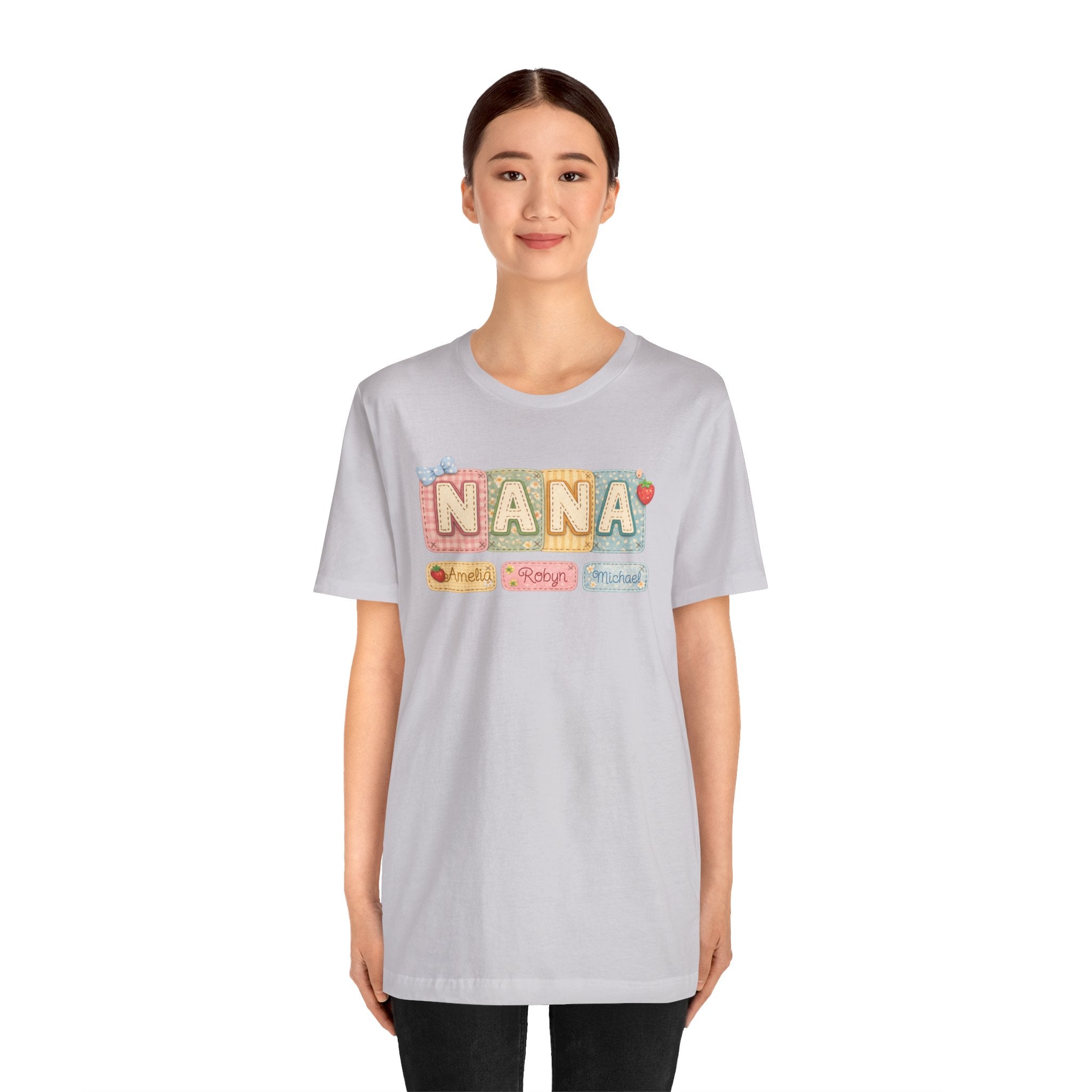 Nana Baby Blocks Tee — Personalized Grandmother Name Shirt