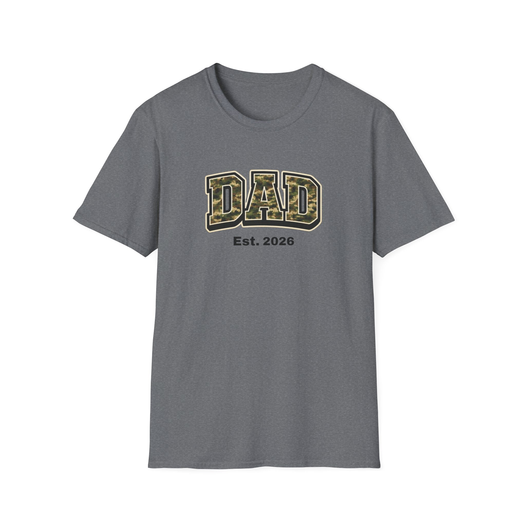Dad Camo T‑Shirt – “DAD Est. 2026” Military Camo Father's Day Tee
