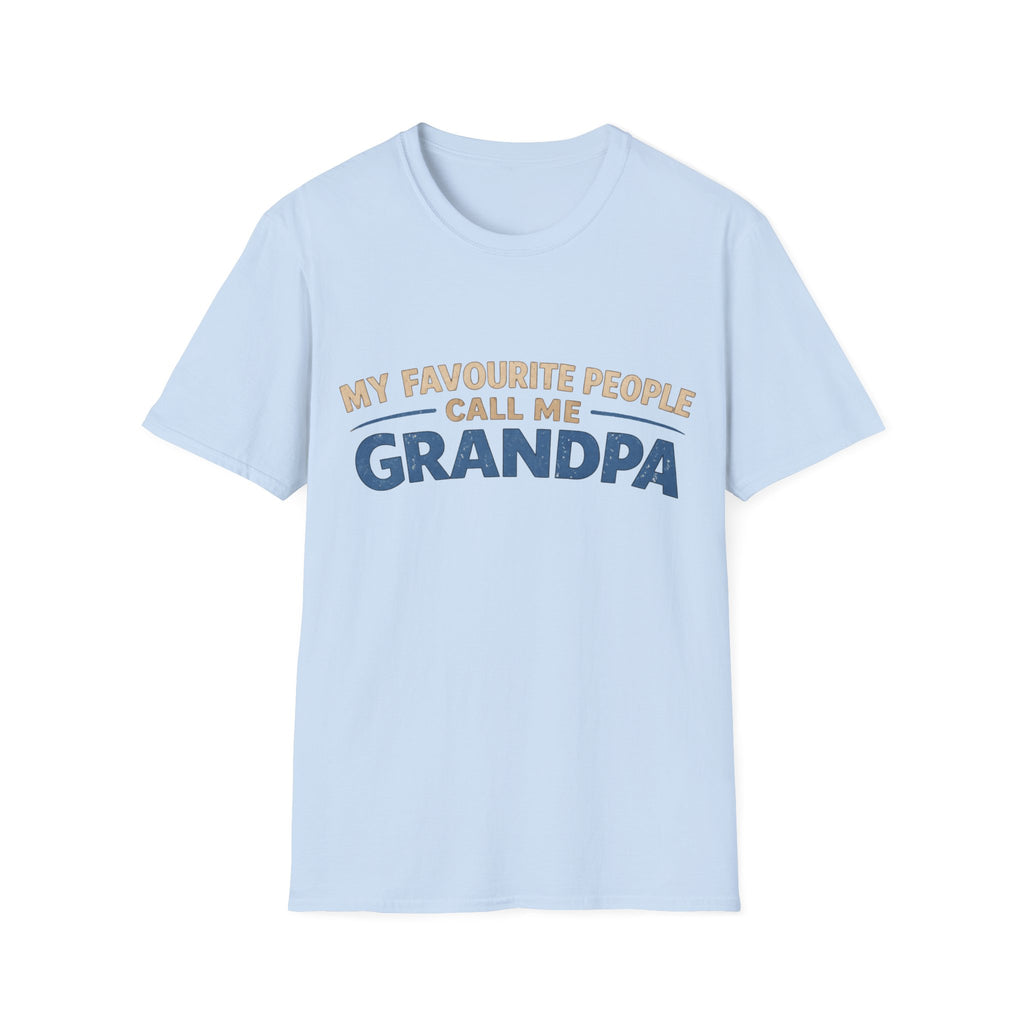 Grandpa T-Shirt - "My Favourite People Call Me Grandpa" Retro Family Gift
