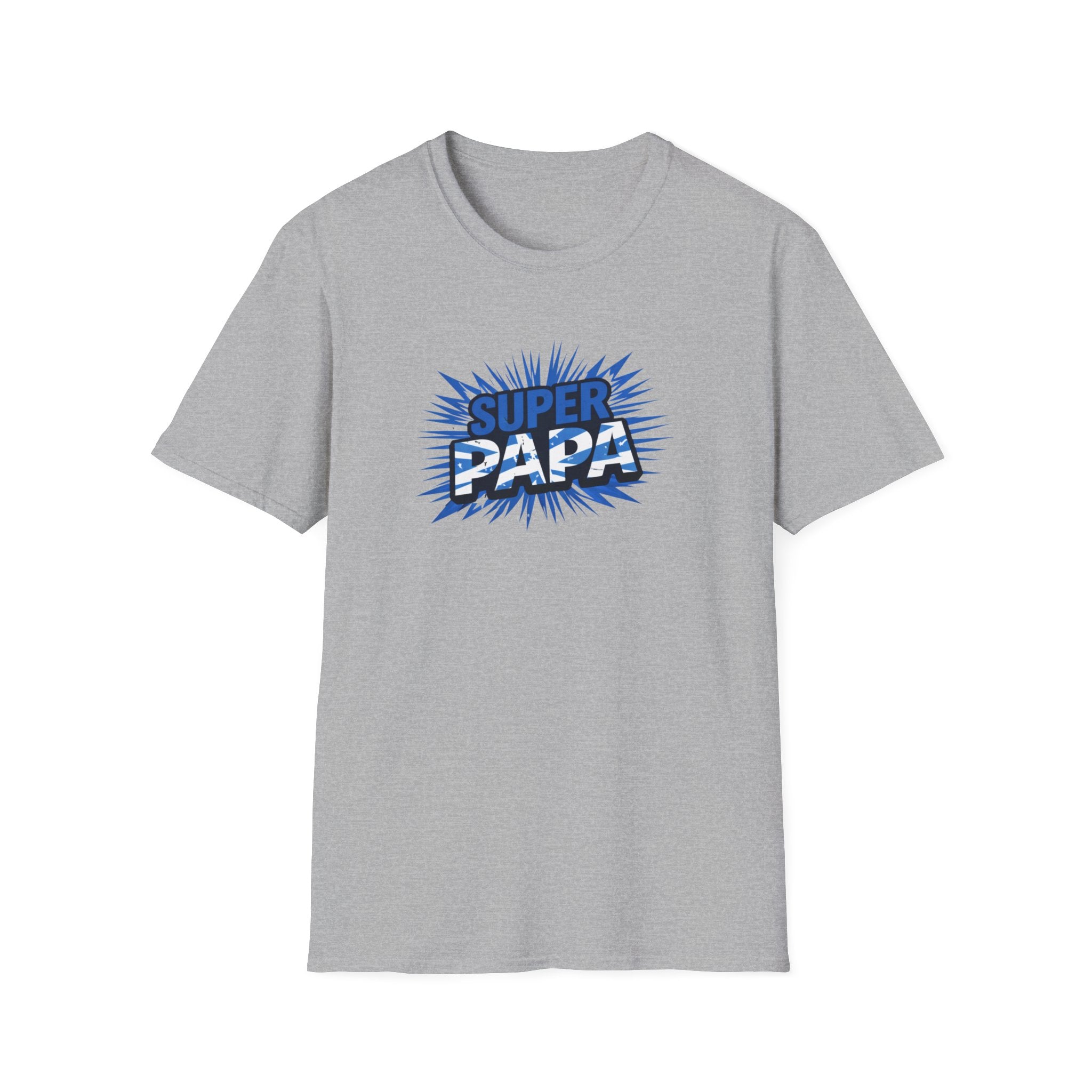 Super Papa Scotland Flag/Scottish themed T-Shirt – Comic Style Father’s Day Gift