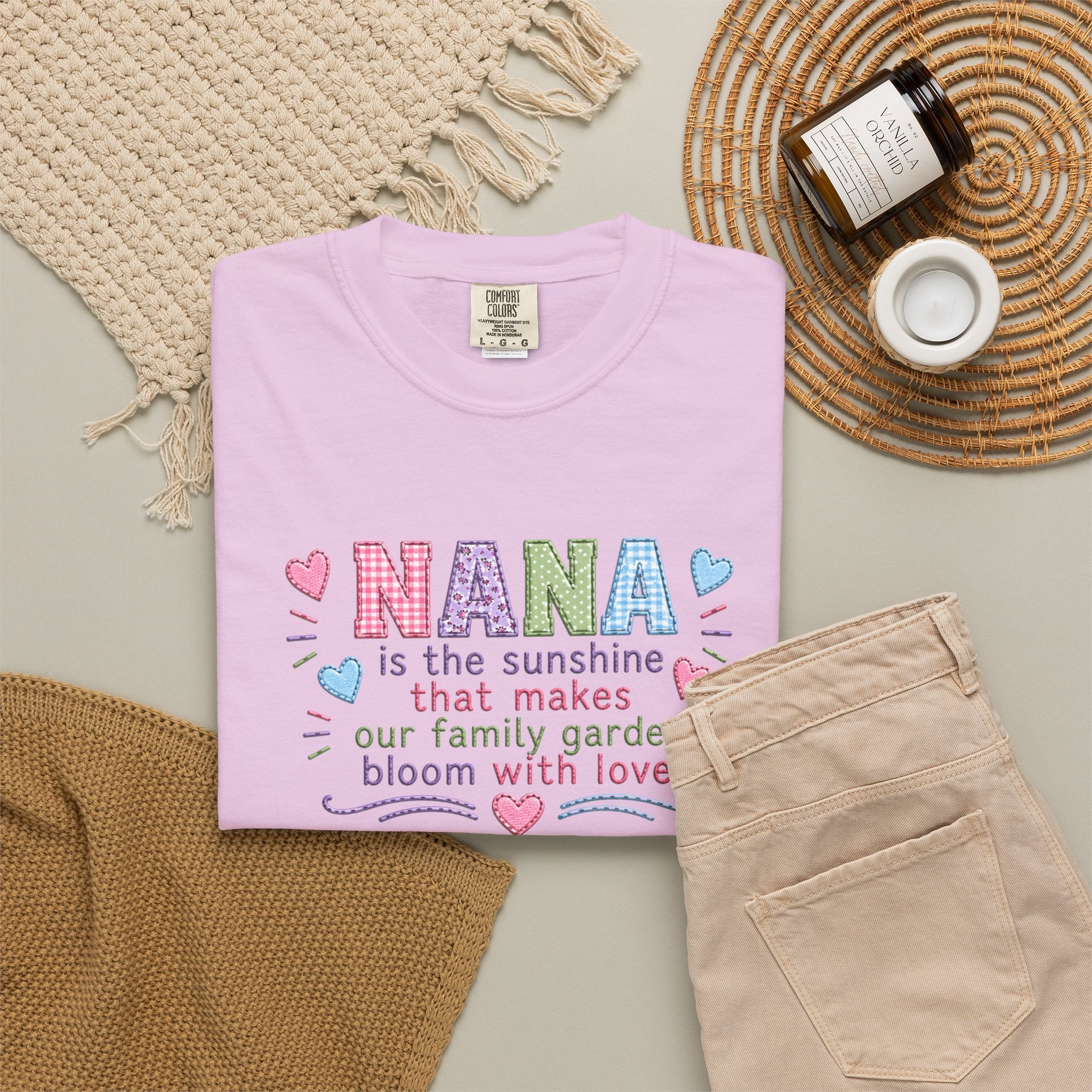 Nana Sunshine Floral T-Shirt — “NANA is the sunshine that makes our family garden bloom with love”