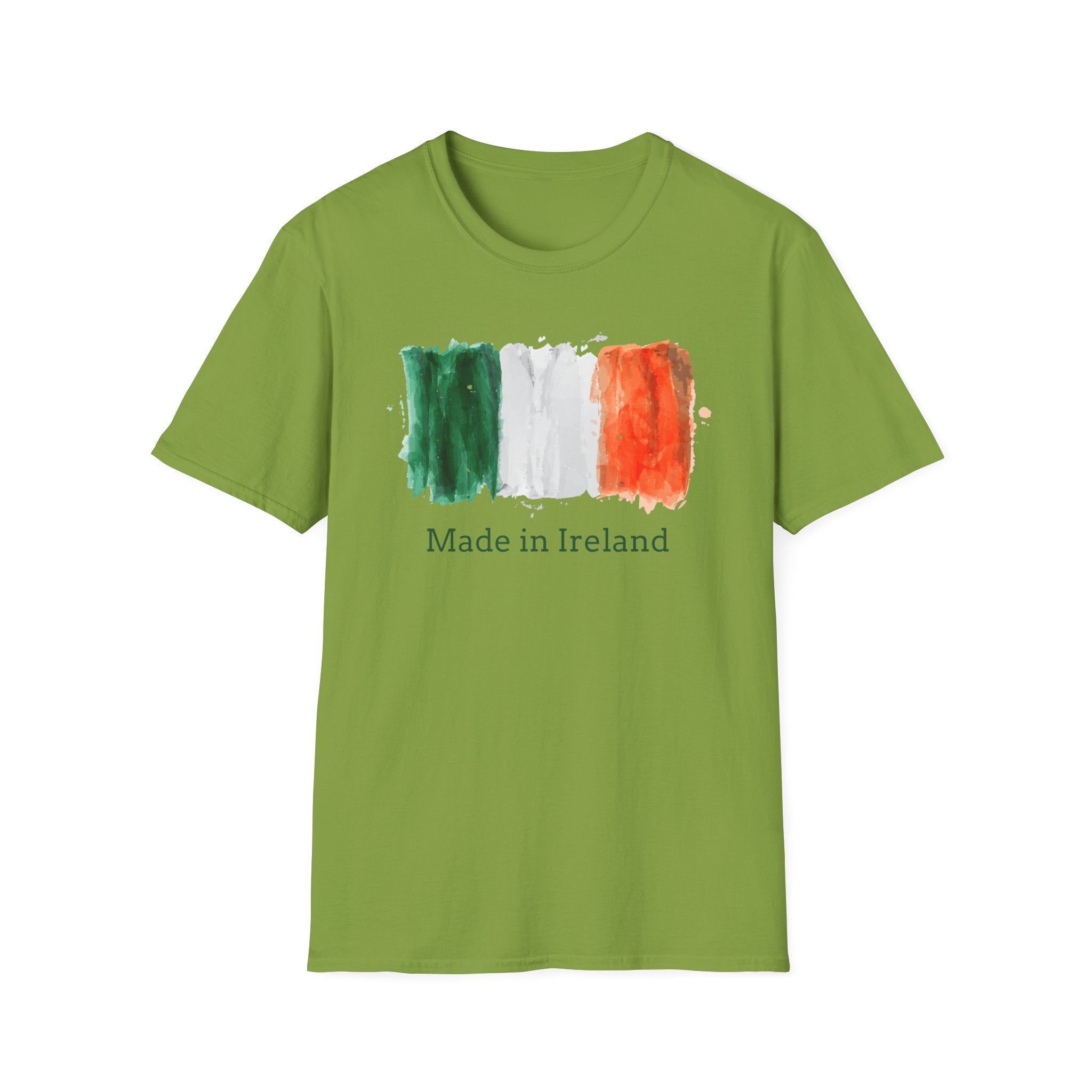 Made in Ireland T-Shirt — Watercolor Irish Flag Tee