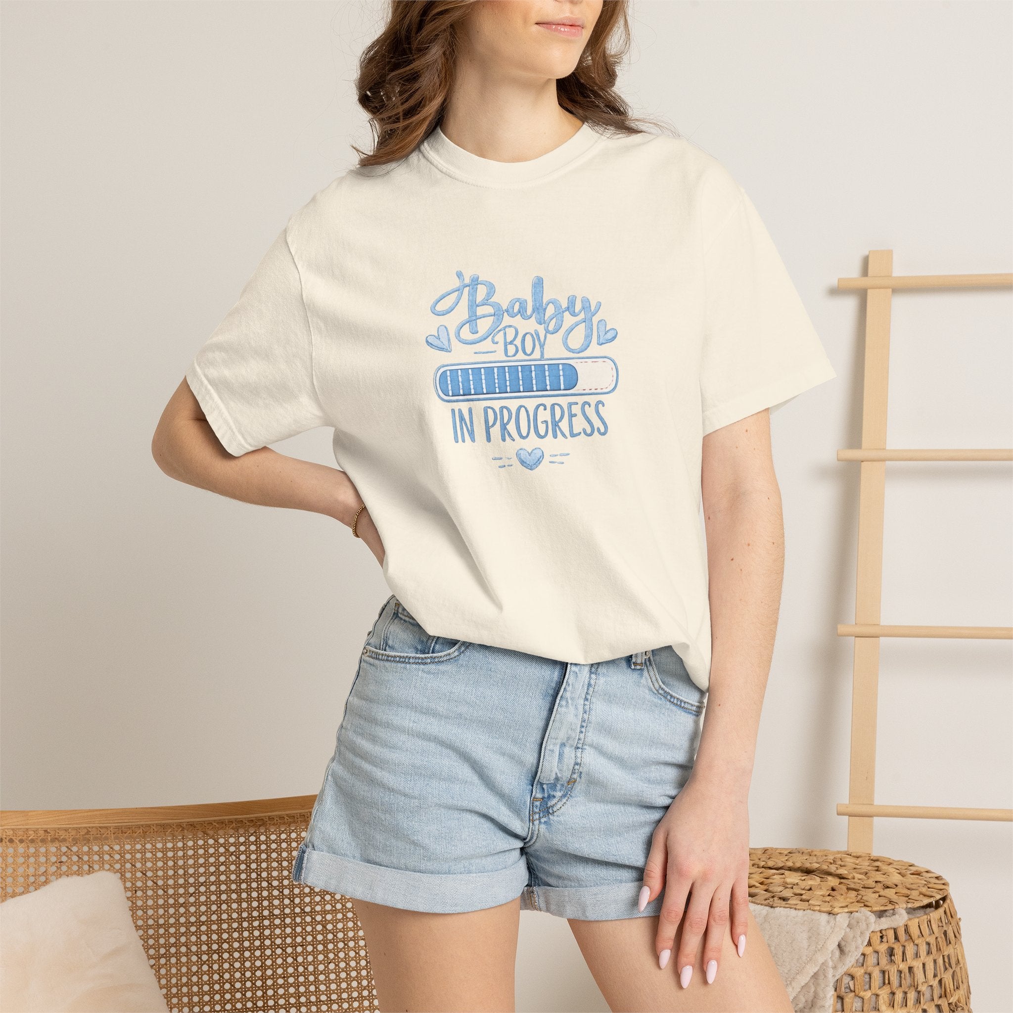 Baby Boy In Progress T-Shirt — Pregnancy Announcement Tee