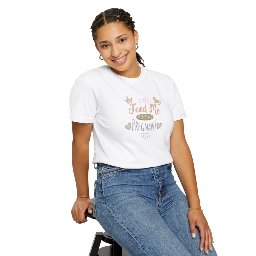 Pregnant 'Feed Me' Tee — Maternity Pregnancy Humor T-Shirt