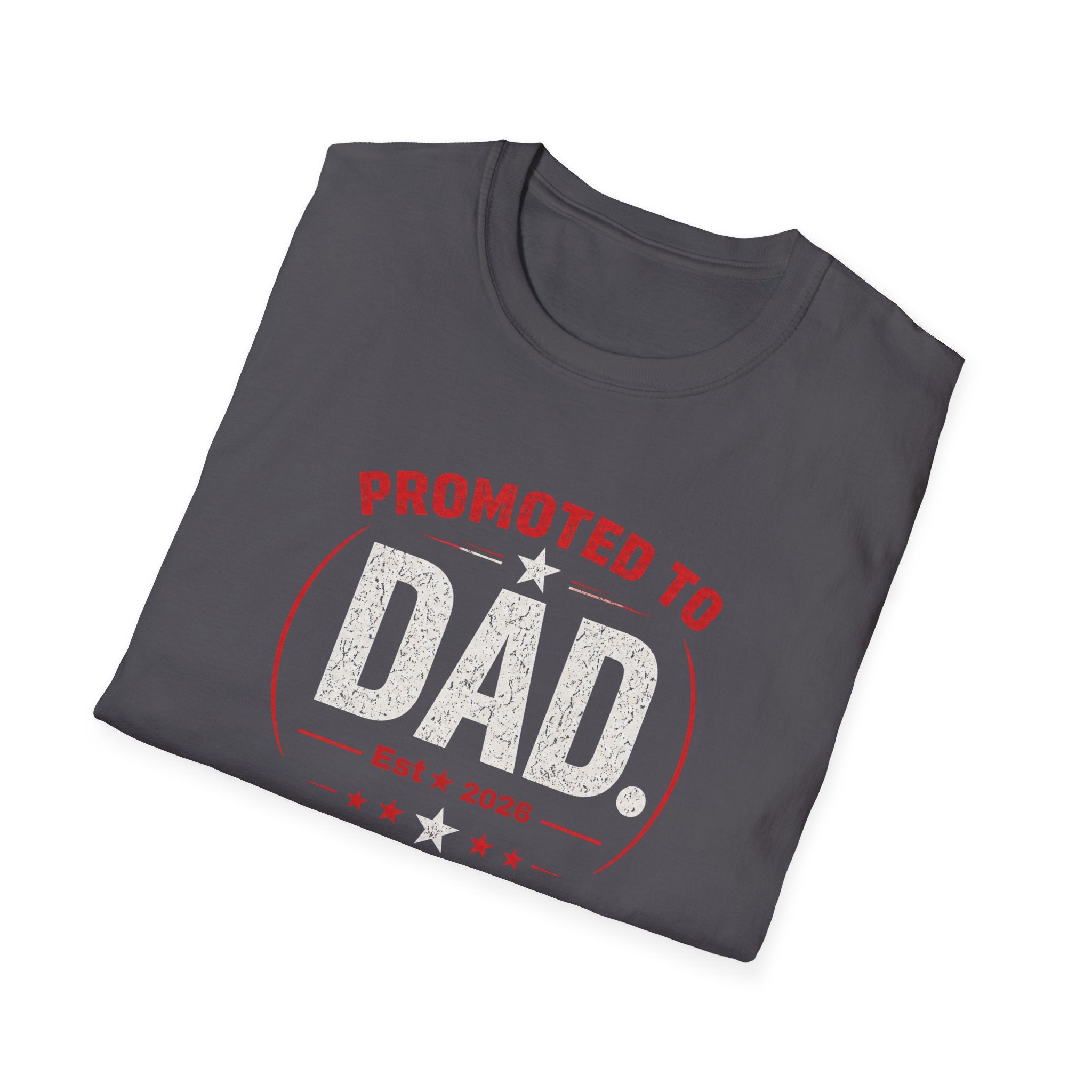 Promoted to Dad T-Shirt — New Dad Announcement Gift, Father’s Day Tee