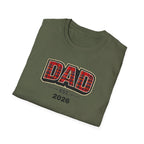 Dad Plaid Design T-Shirt — DAD Est. 2026 New Dad Gift