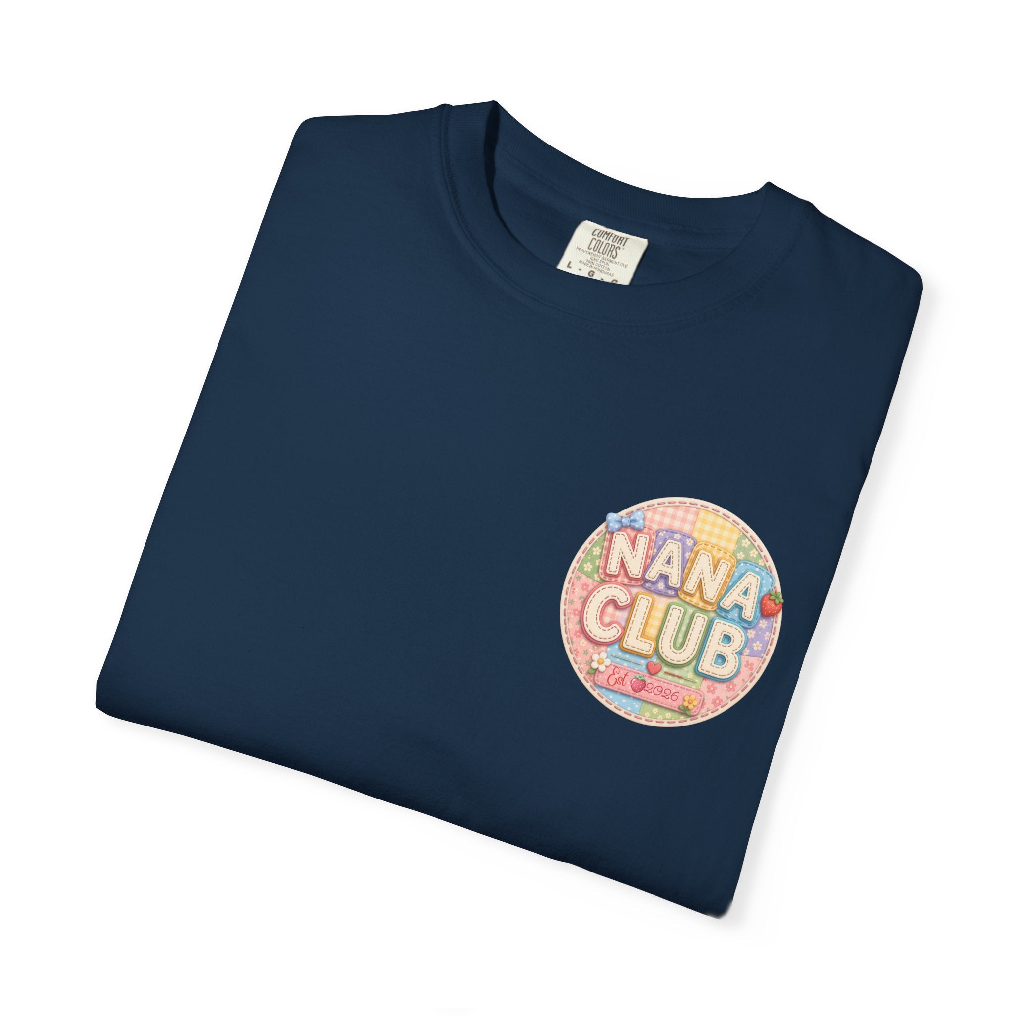 Nana Club T-Shirt — Retro Rainbow Badge Graphic