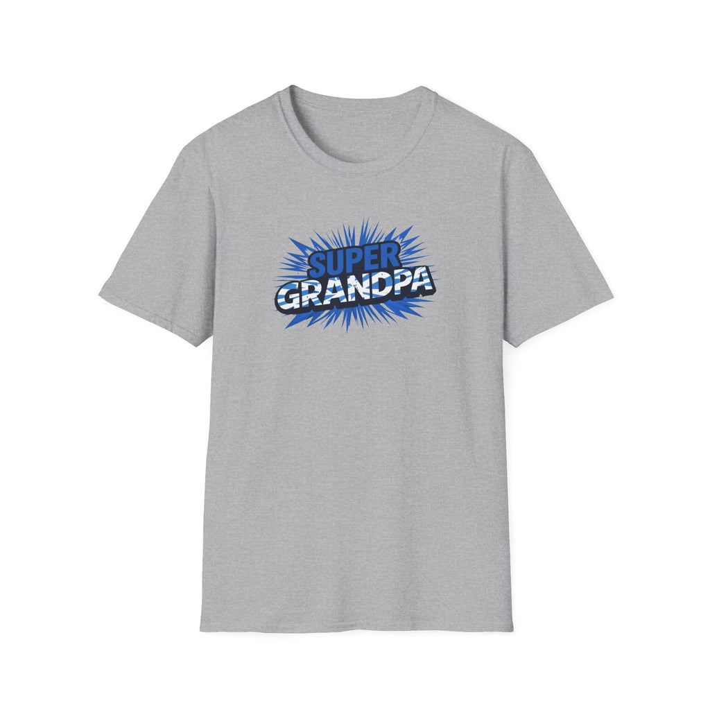 Super Grandpa Scotland Flag/Scottish themed T-Shirt — Retro Comic Father's Day Gift for Grandfathers