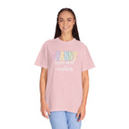 Granny Pastel Patchwork T-Shirt — Retro Rainbow 'GRANNY' Graphic Tee