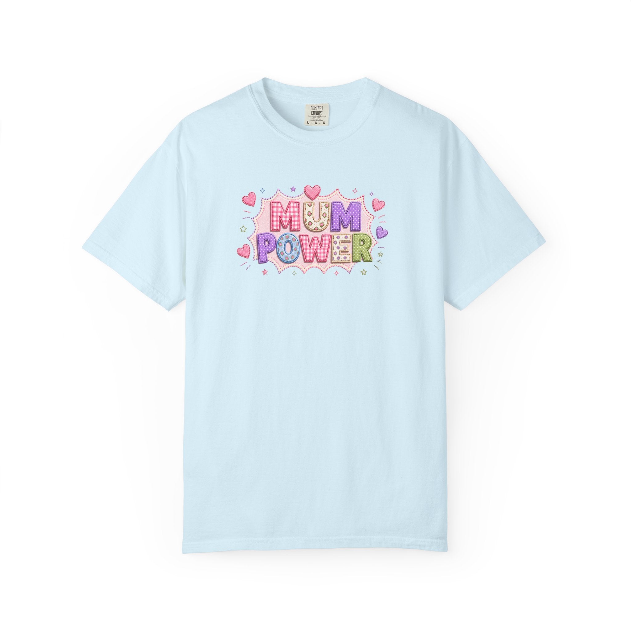 Mum Power T-Shirt — Cute Pink Heart Mothers Day Tee