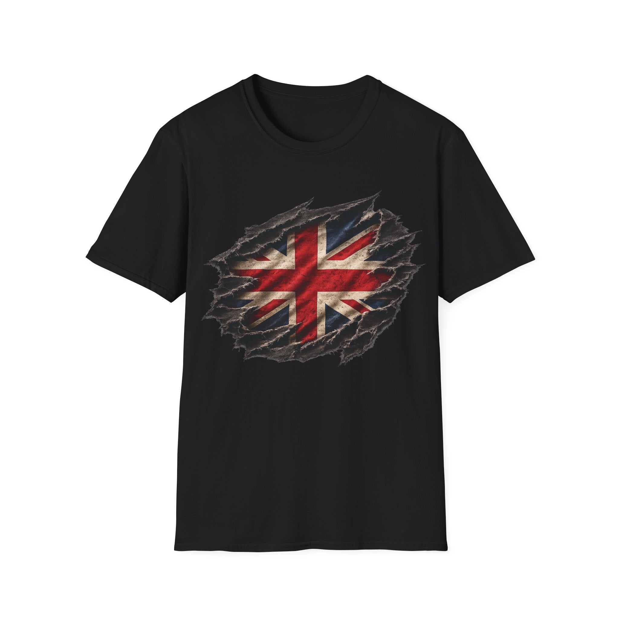 Union Jack Ripped Distressed T-Shirt