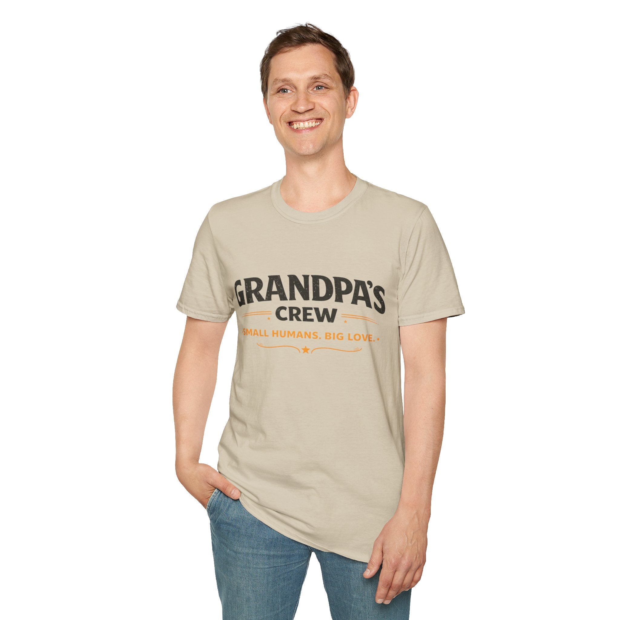 Grandpa's Crew T-Shirt — "Small Humans, Big Love" Grandpa Gift