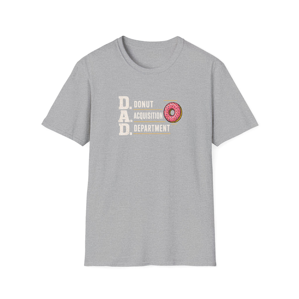 Donut Acquisition Department T-Shirt – D.A.D. Funny Dad Shirt for Donut Lovers