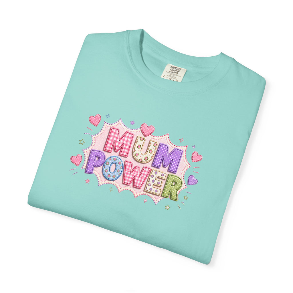 Mum Power T-Shirt — Cute Pink Heart Mothers Day Tee