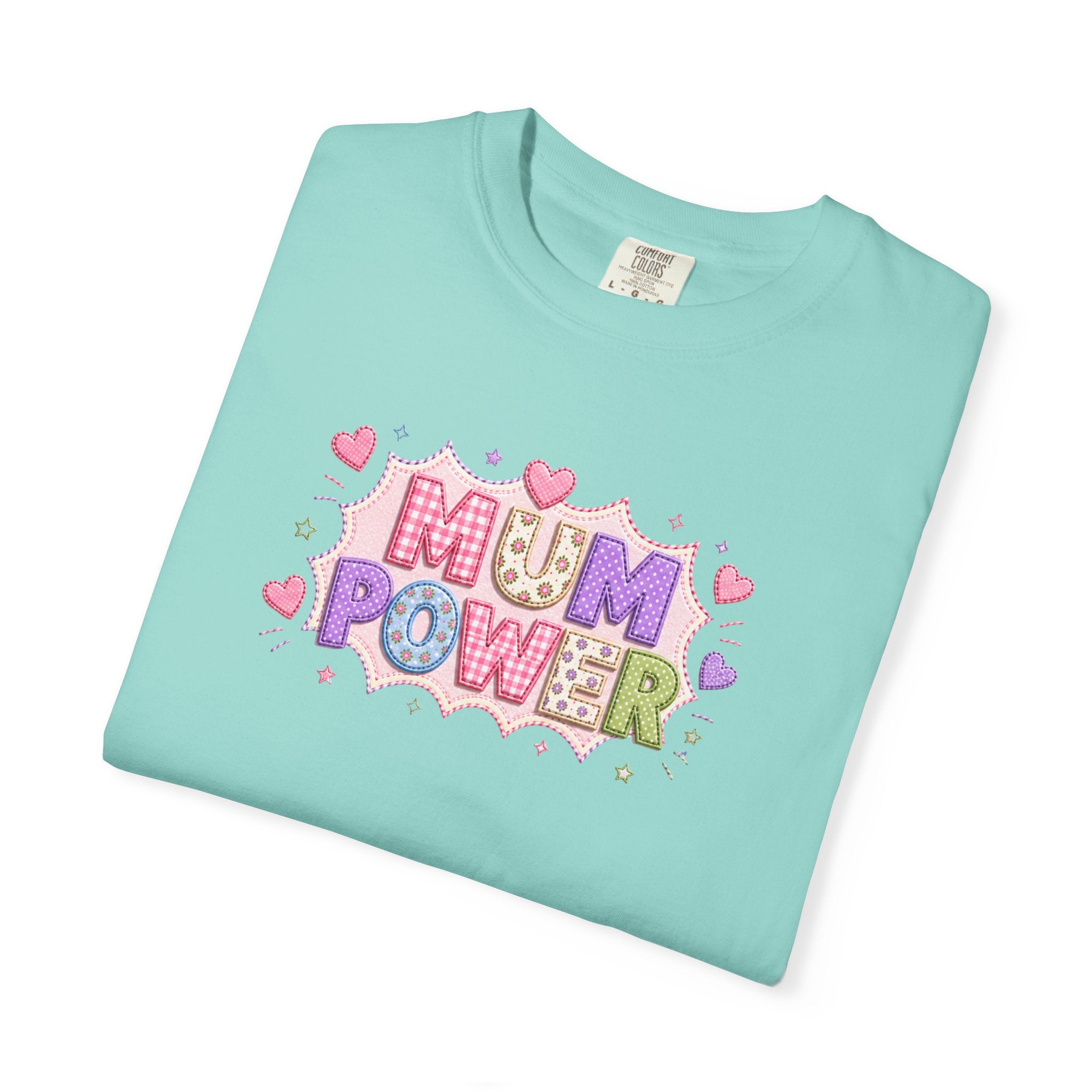Mum Power T-Shirt — Cute Pink Heart Mothers Day Tee