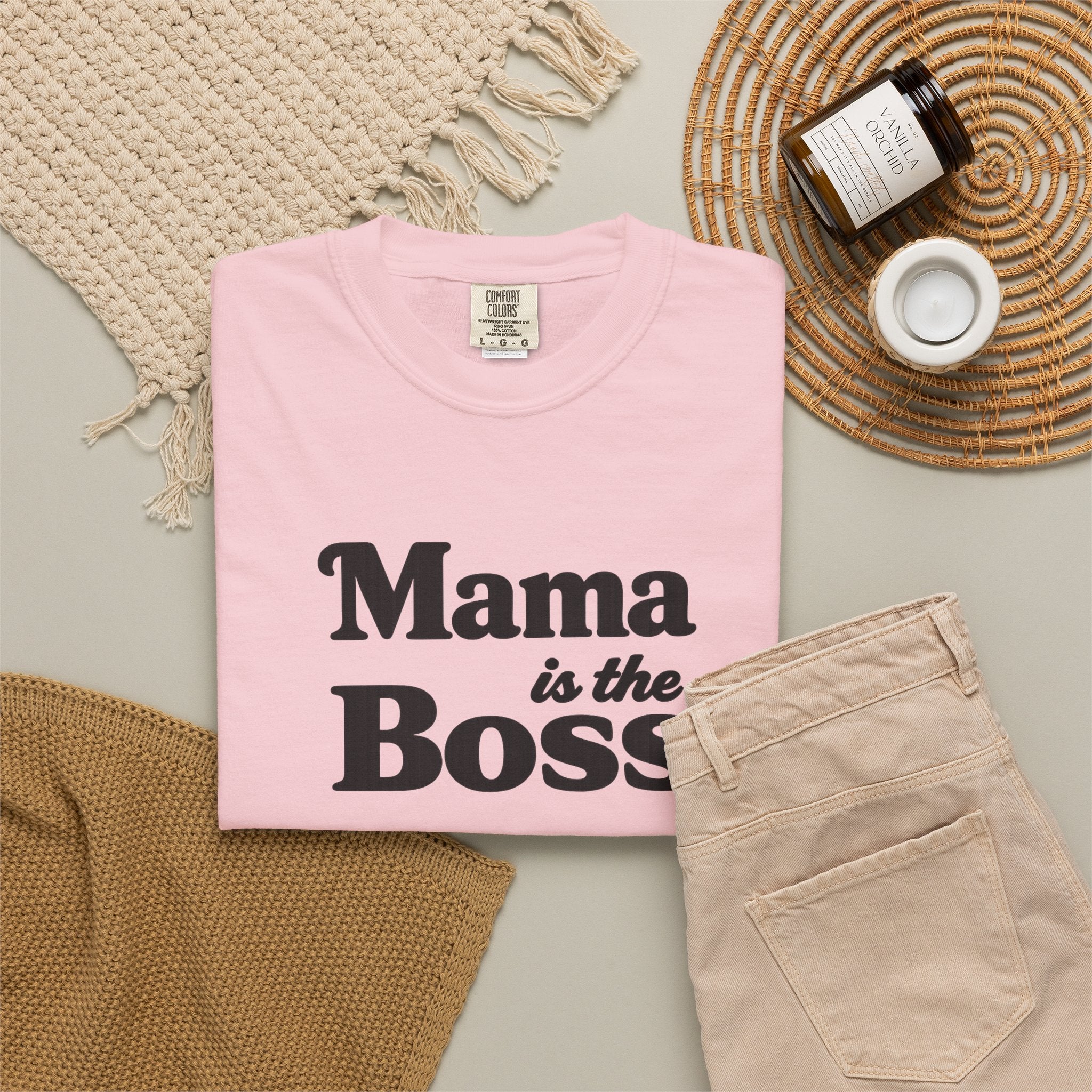 Mama is the Boss T-Shirt — Funny Mom Graphic Tee, Mother's Day Gift