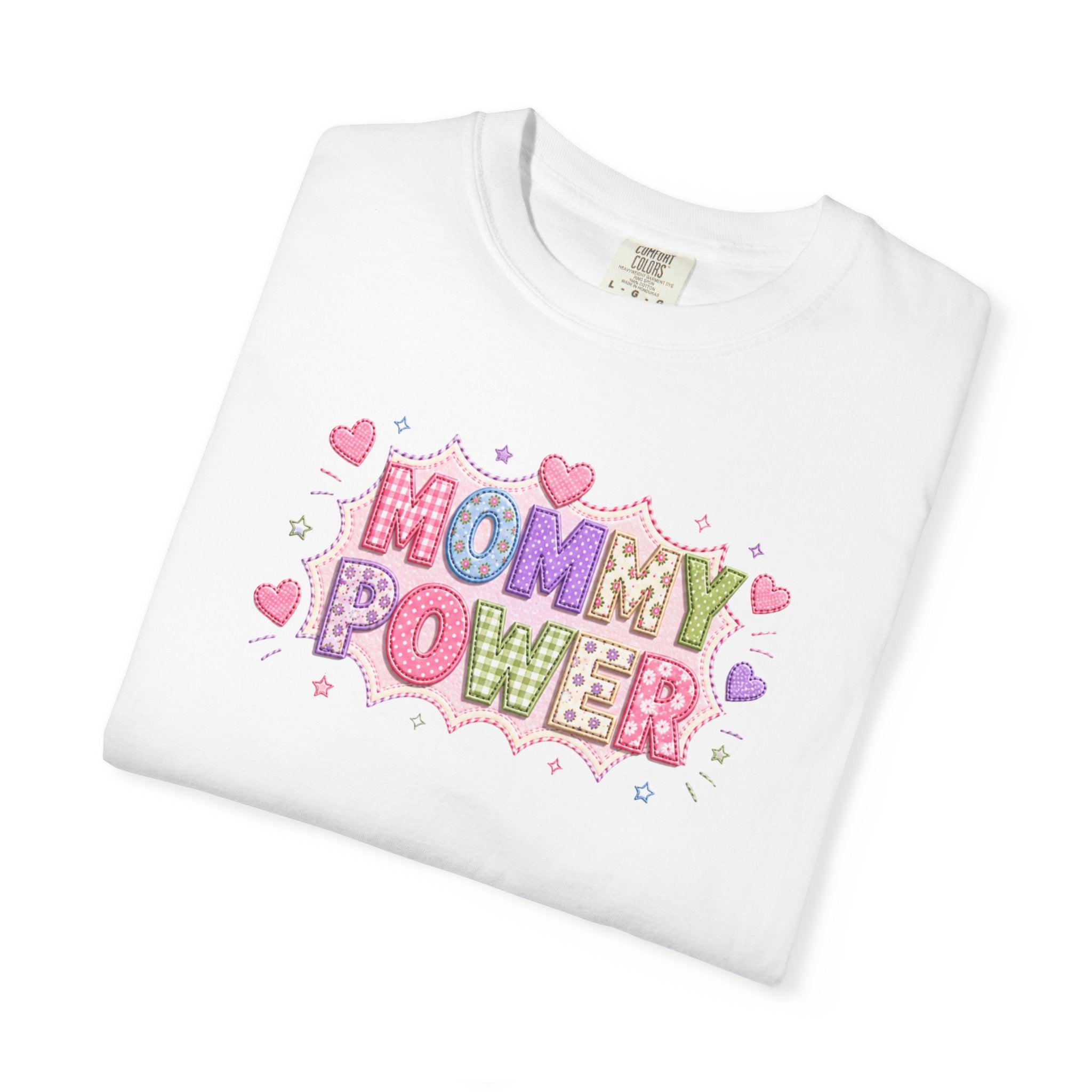 Mommy Power T-Shirt — Cute Heart Graphic Tee for Moms, Mother’s Day Gift
