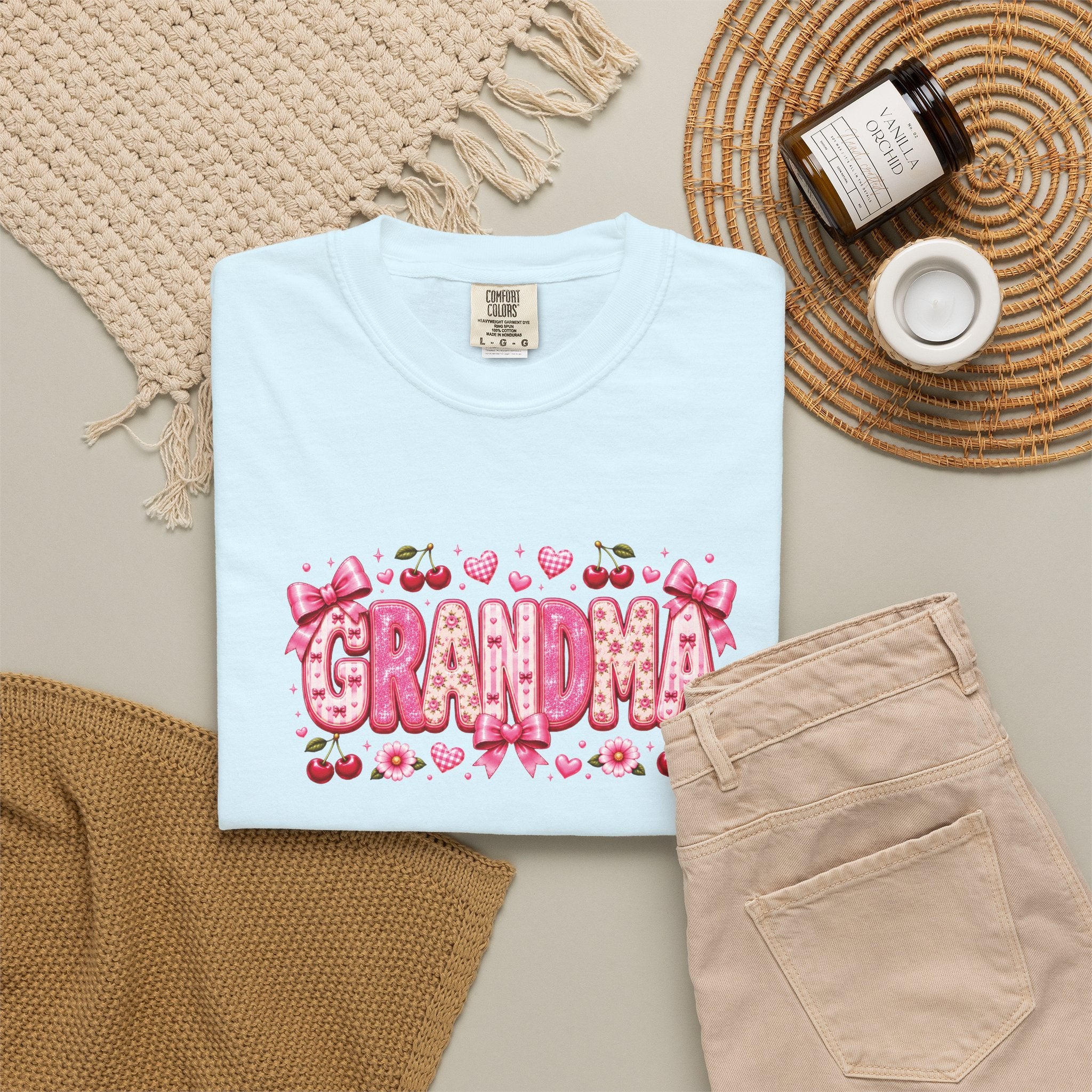 GRANDMA Floral Heart T-Shirt