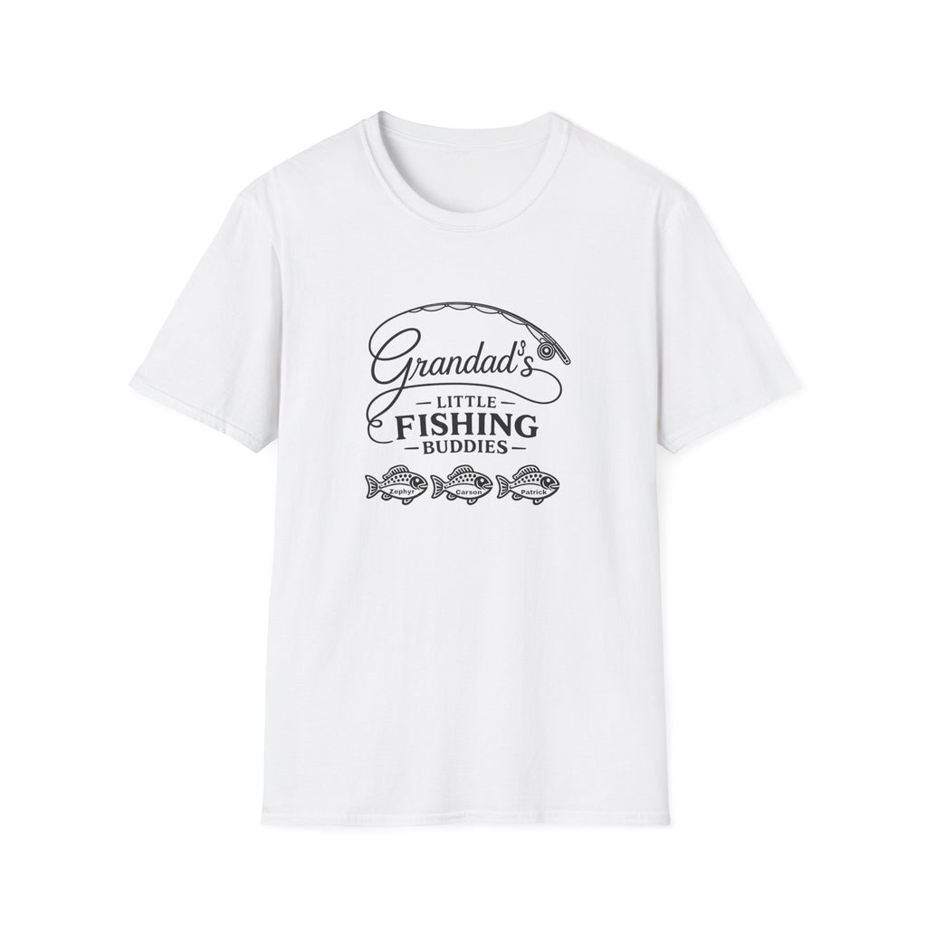 Granddad's Little Fishing Buddies T-Shirt — Grandpa & Kids Fishing Gift