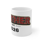 FAITHER Est. 2026 Personalised Plaid Mug