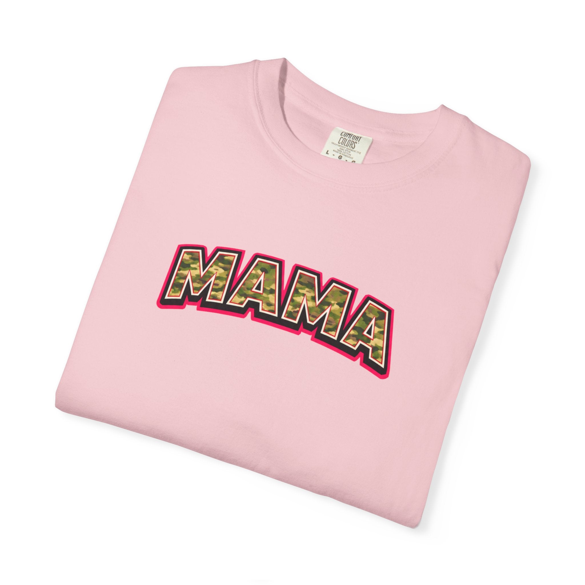 Mama Camo Retro T-Shirt — Vintage Lettering Mother's Day Tee