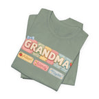 Grandma Floral Retro Tee — "Grandma" Names Design (Aileen • Wendy • Peyton)