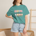 Grandma Loves Her Crew T-Shirt – Cute Pastel Grandma Family Tee