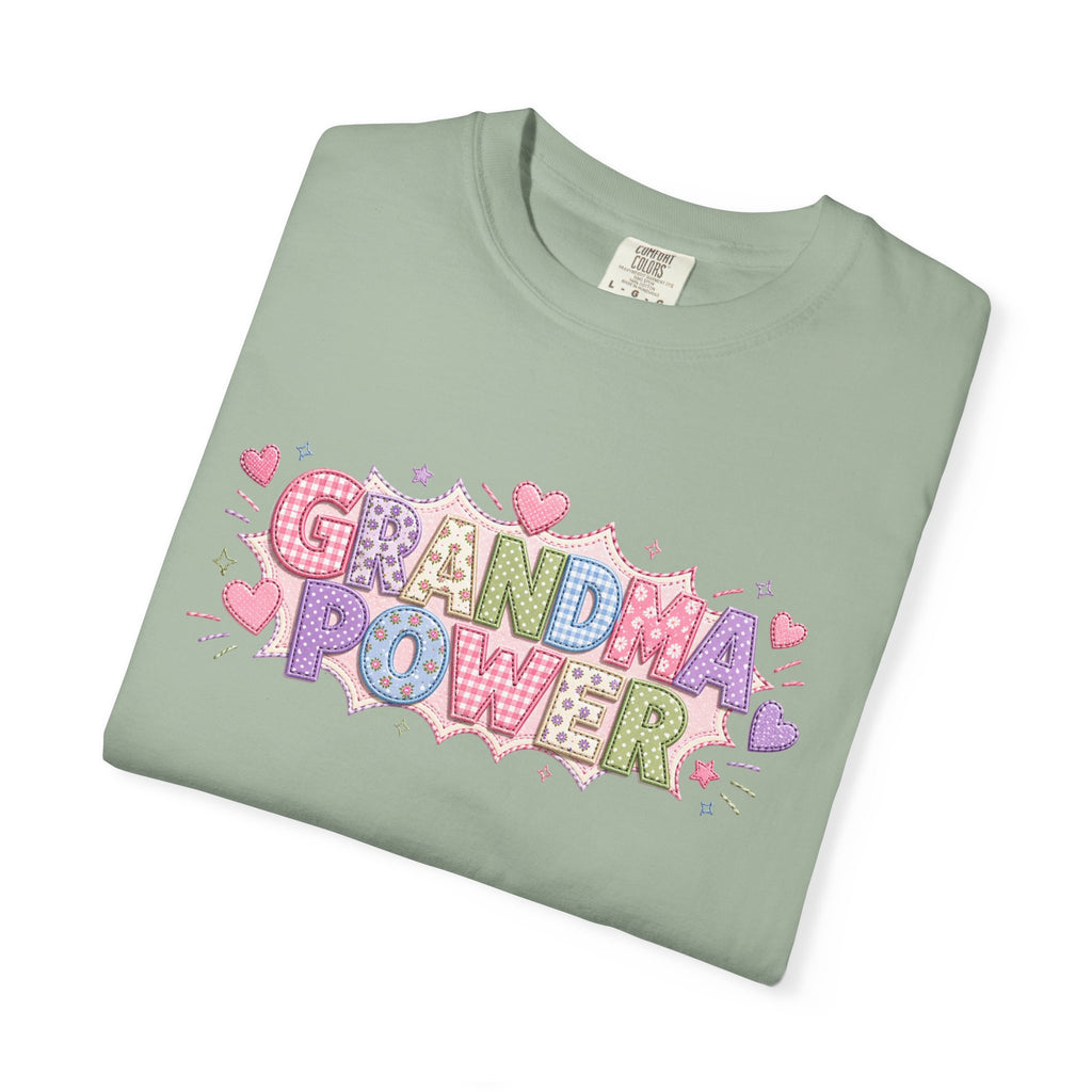 Grandma Power T-Shirt — Cute Heart Graphic Tee for Grandmothers