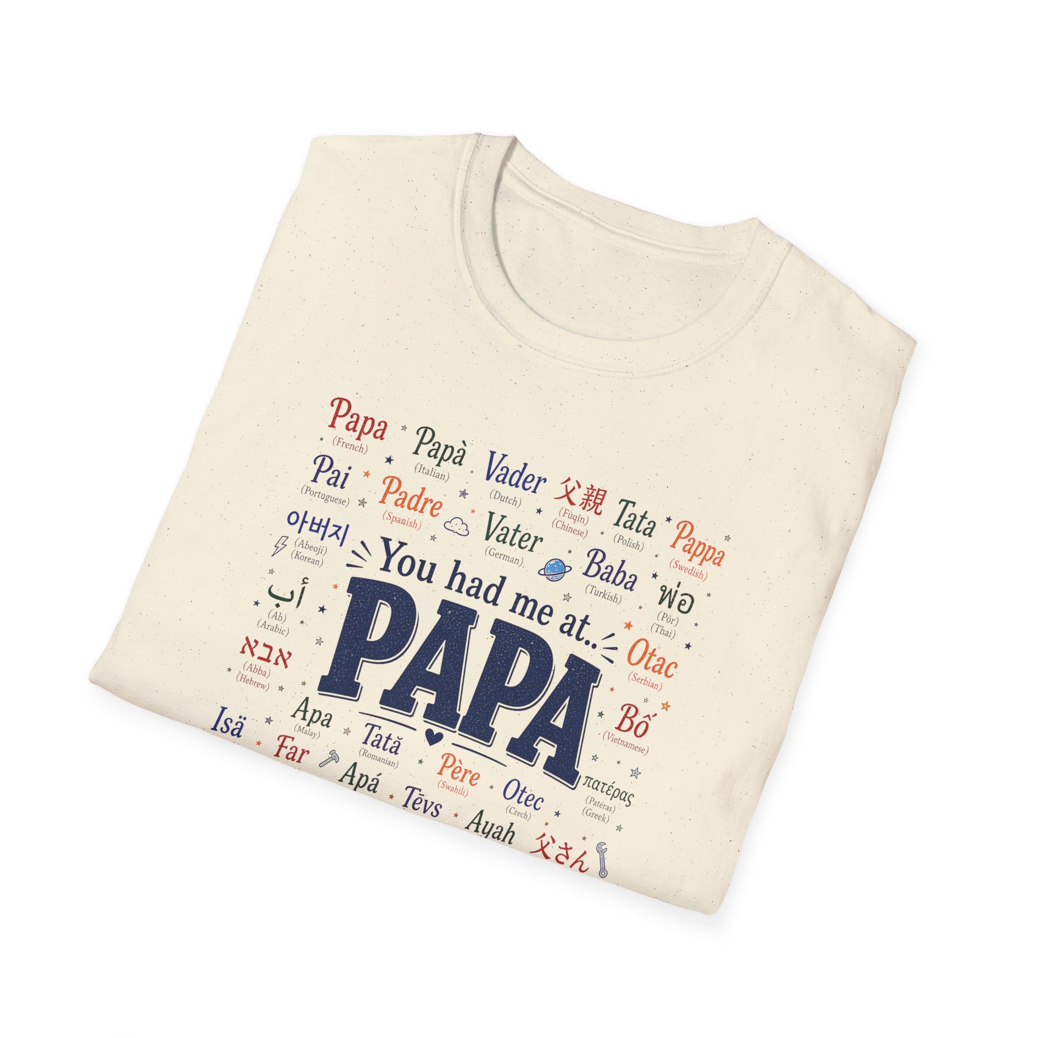 Papa Word Cloud T-Shirt — 'You had me at PAPA' Father's Day Gift