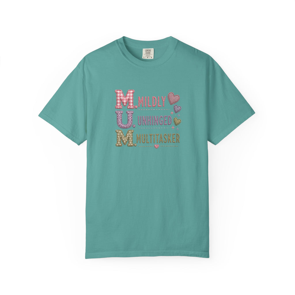 MUM Acronym T-Shirt – "Mildly Unhinged, Multitasker" Funny Mom Shirt