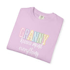 Granny Pastel Patchwork T-Shirt — Retro Rainbow 'GRANNY' Graphic Tee