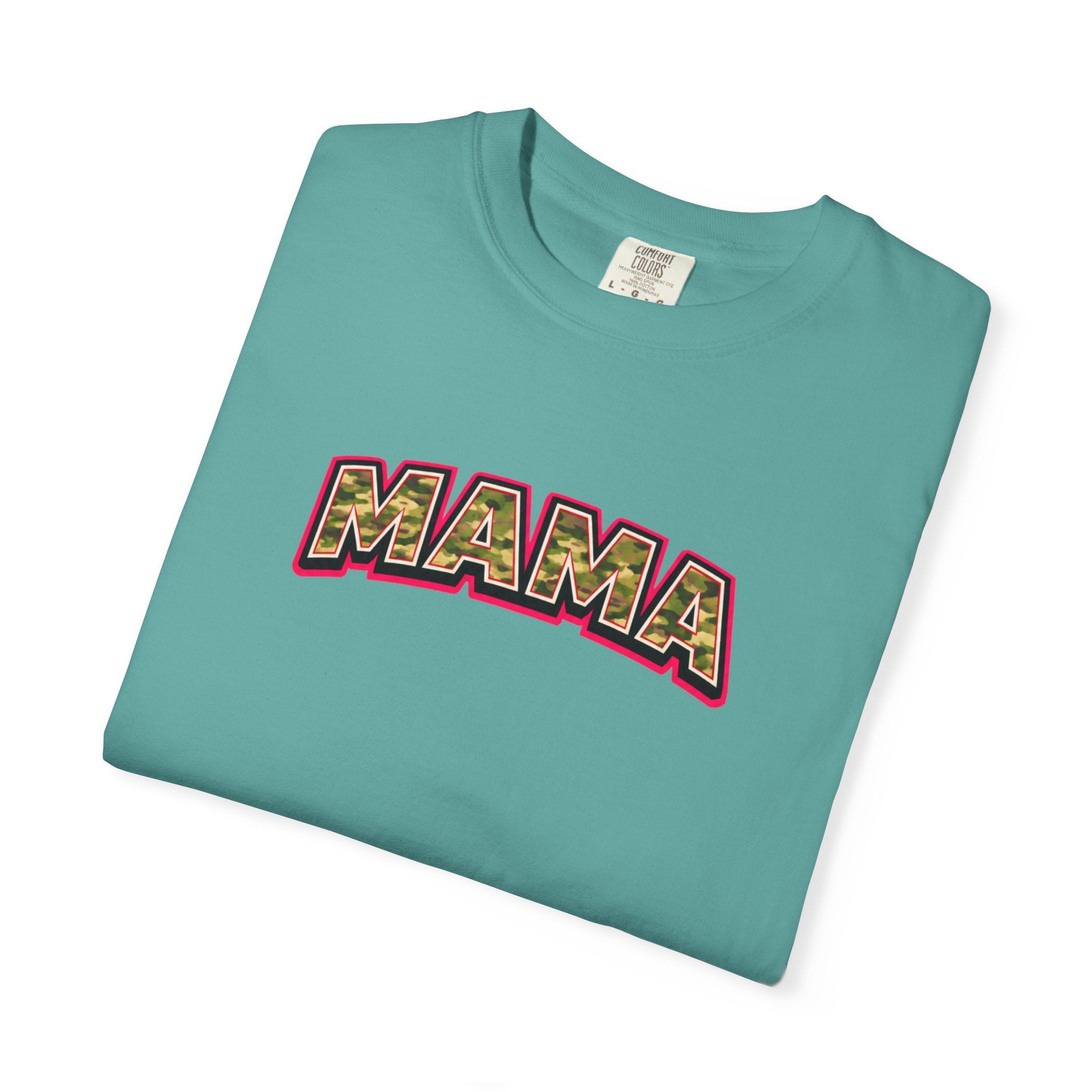 Mama Camo Retro T-Shirt — Vintage Lettering Mother's Day Tee