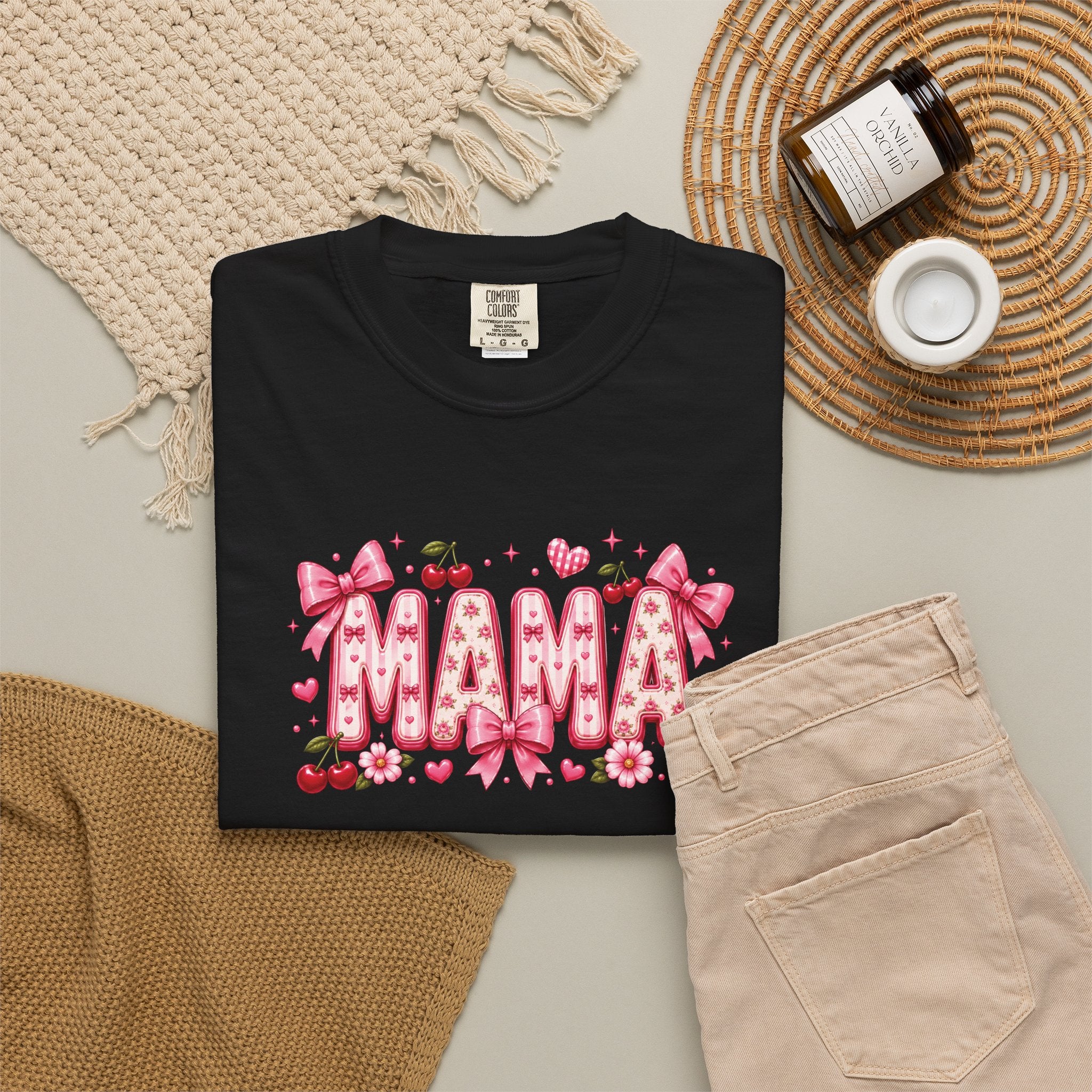 MAMA Floral Heart T-Shirt