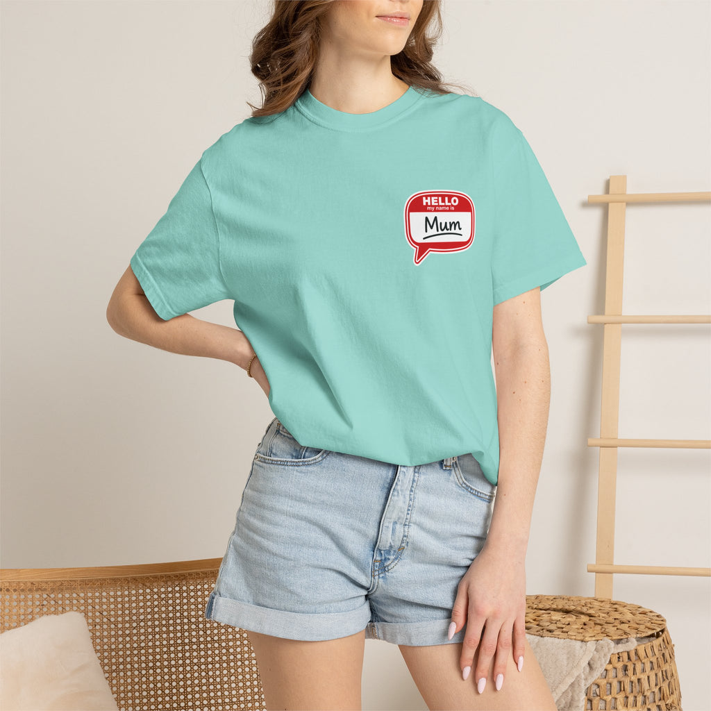 Hello Mum Speech Bubble T-Shirt — Cute Retro Mom Graphic Tee