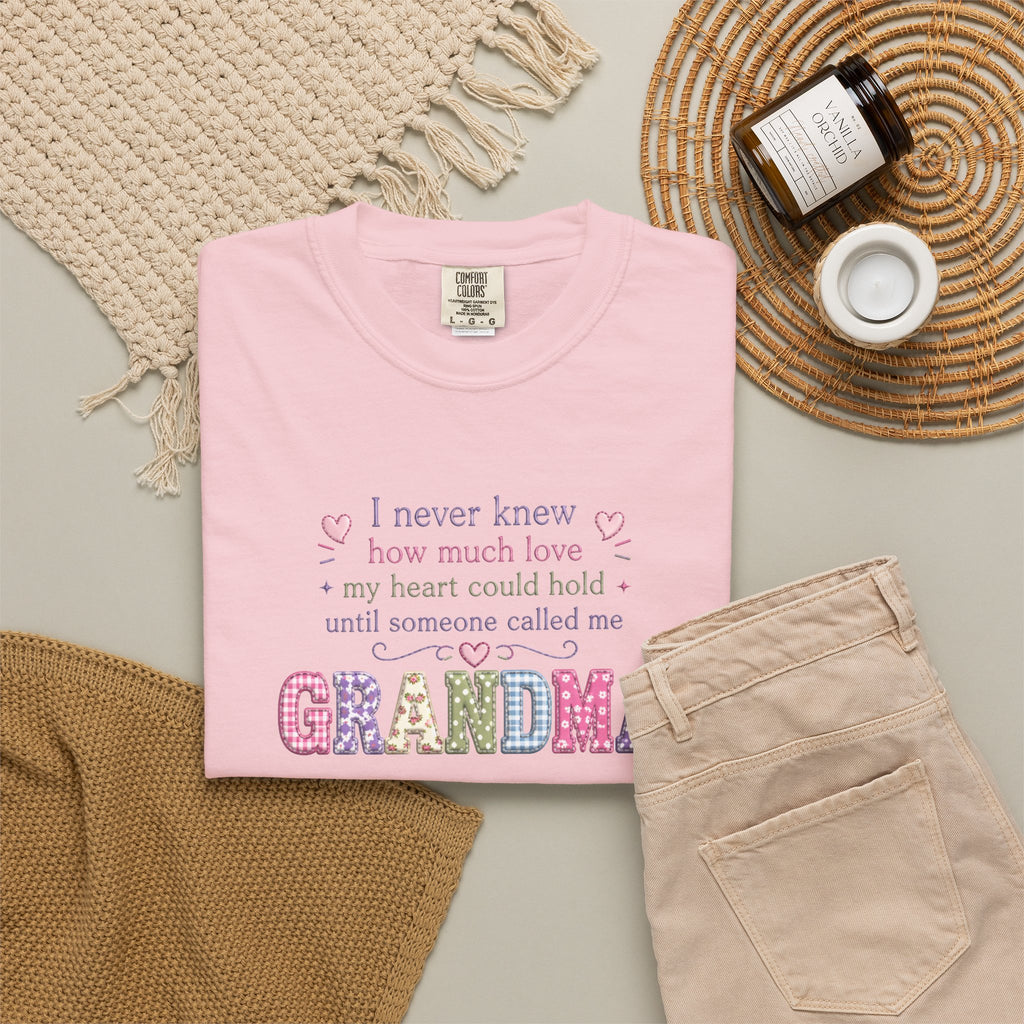 Grandma Floral Lettering T‑Shirt – "I Never Knew How Much Love" Mother's Day Gift