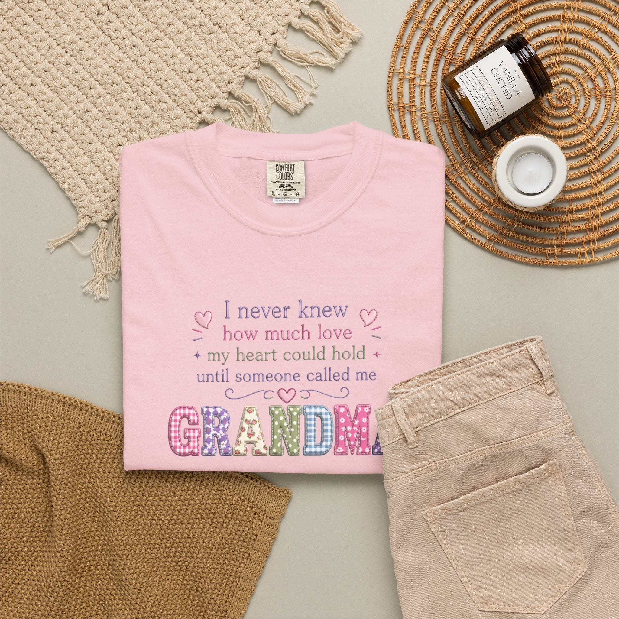 Grandma Floral Lettering T‑Shirt – "I Never Knew How Much Love" Mother's Day Gift