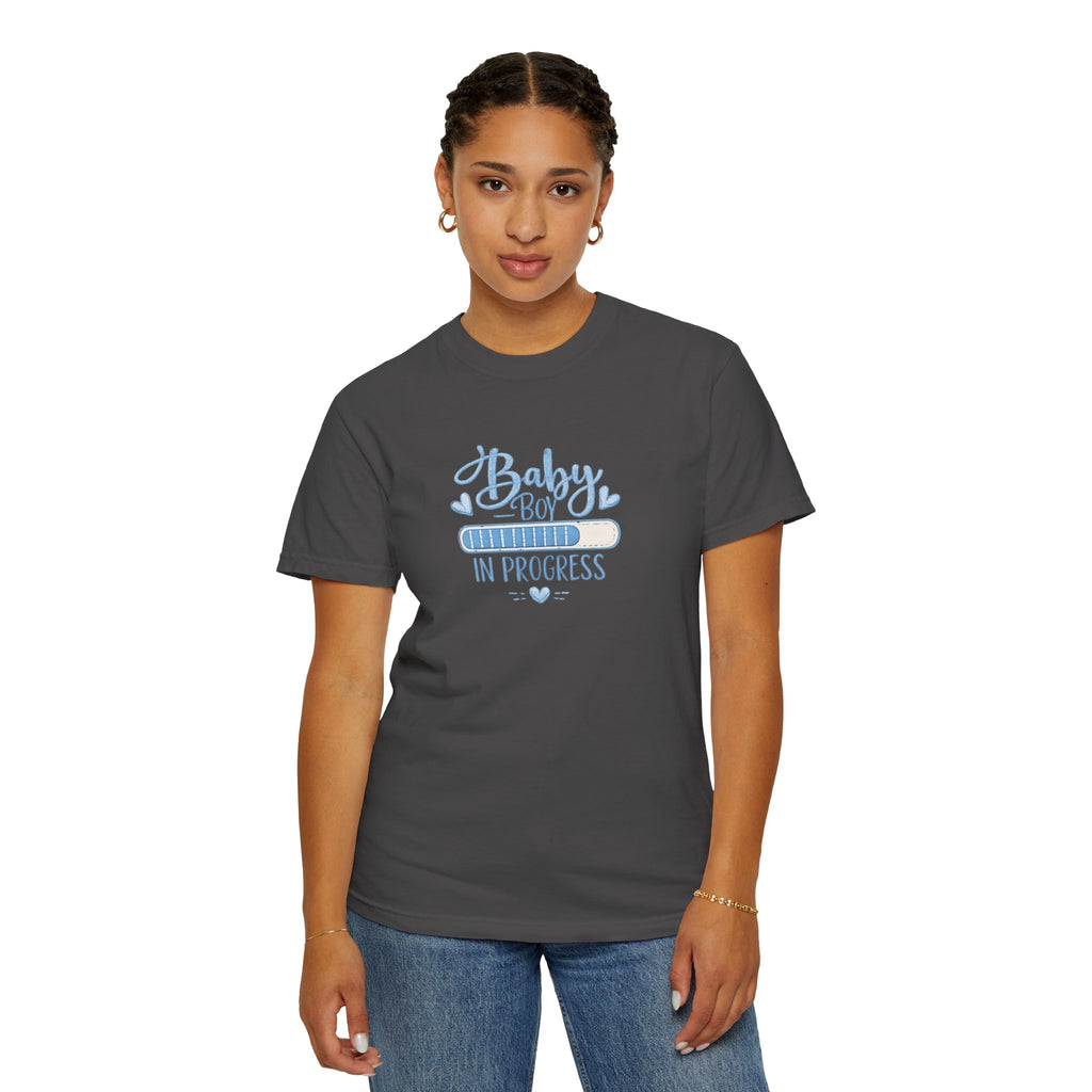 Baby Boy In Progress T-Shirt — Pregnancy Announcement Tee