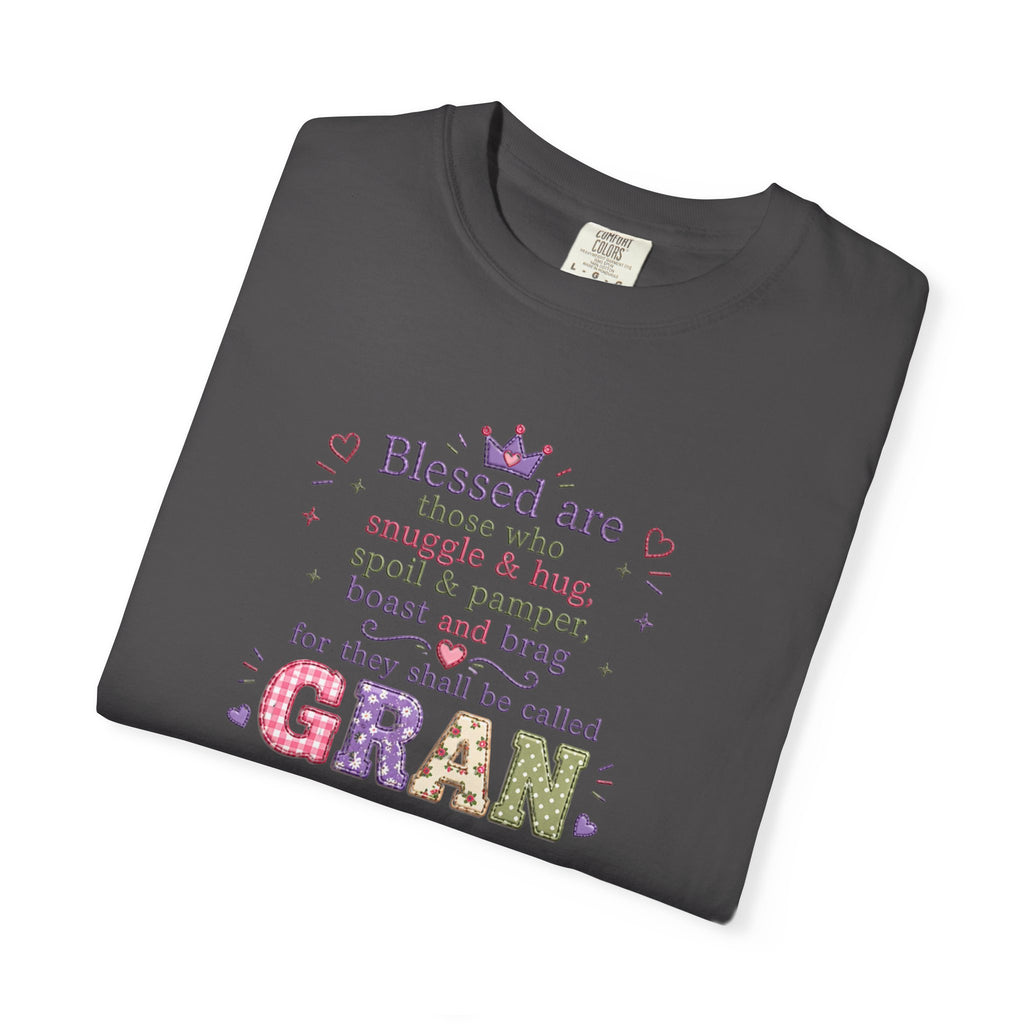 Gran Blessings T-Shirt — "Blessed are those who snuggle & hug... called GRAN"