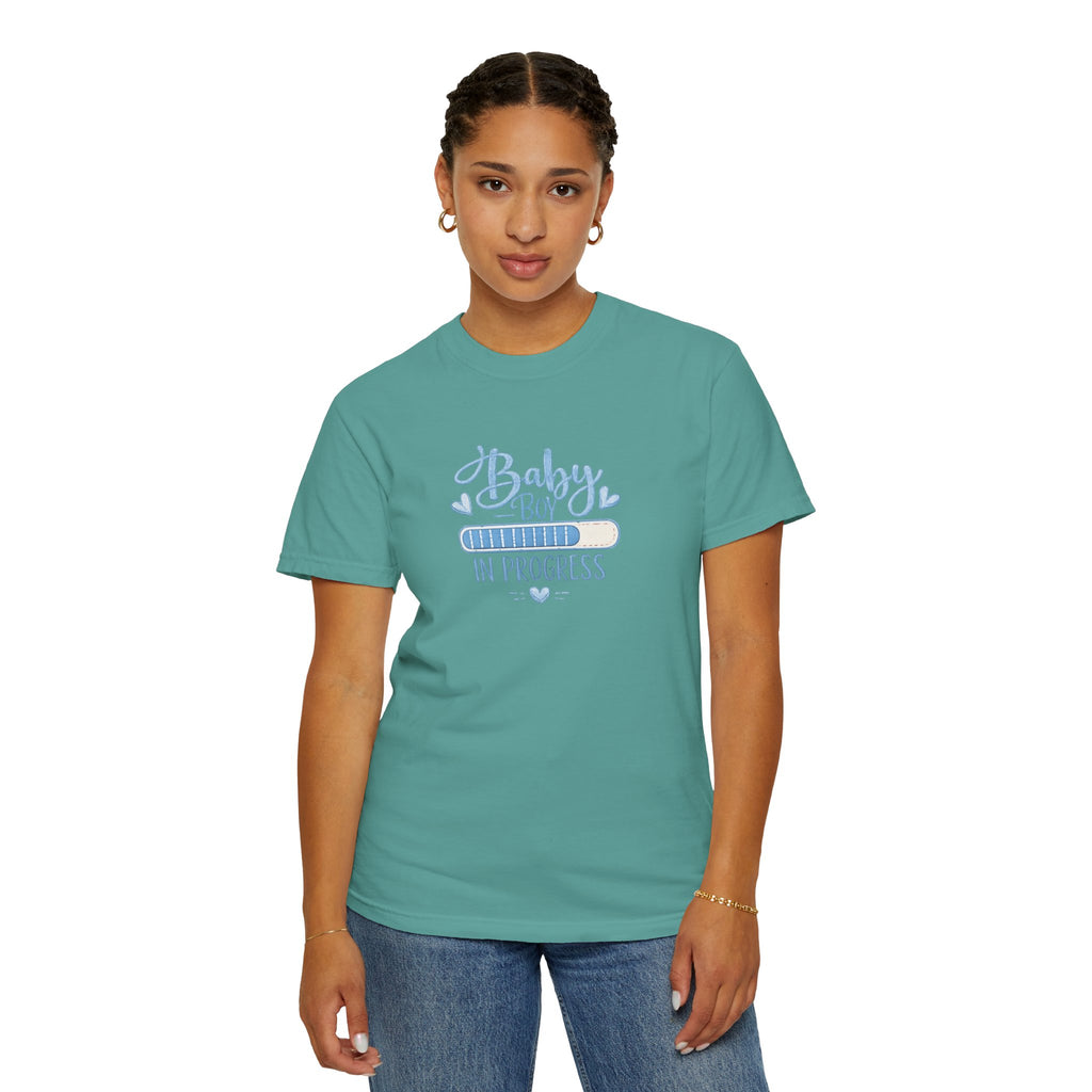 Baby Boy In Progress T-Shirt — Pregnancy Announcement Tee