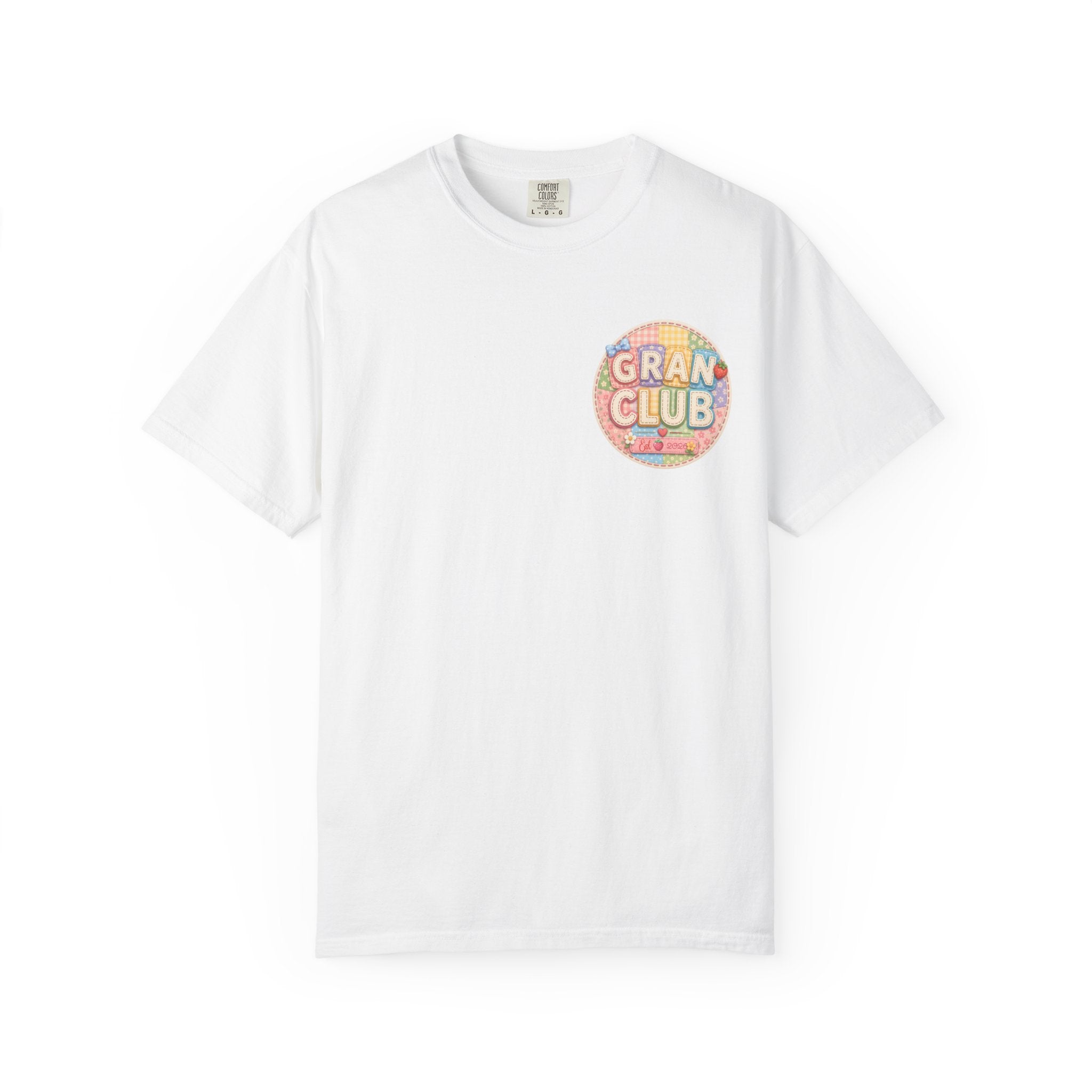 T-Shirt — "Gran Club" Retro Floral Badge Tee