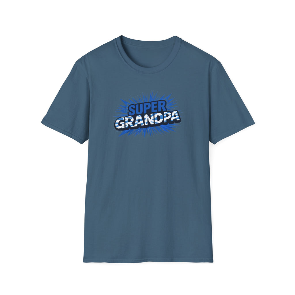 Super Grandpa Scotland Flag/Scottish themed T-Shirt — Retro Comic Father's Day Gift for Grandfathers