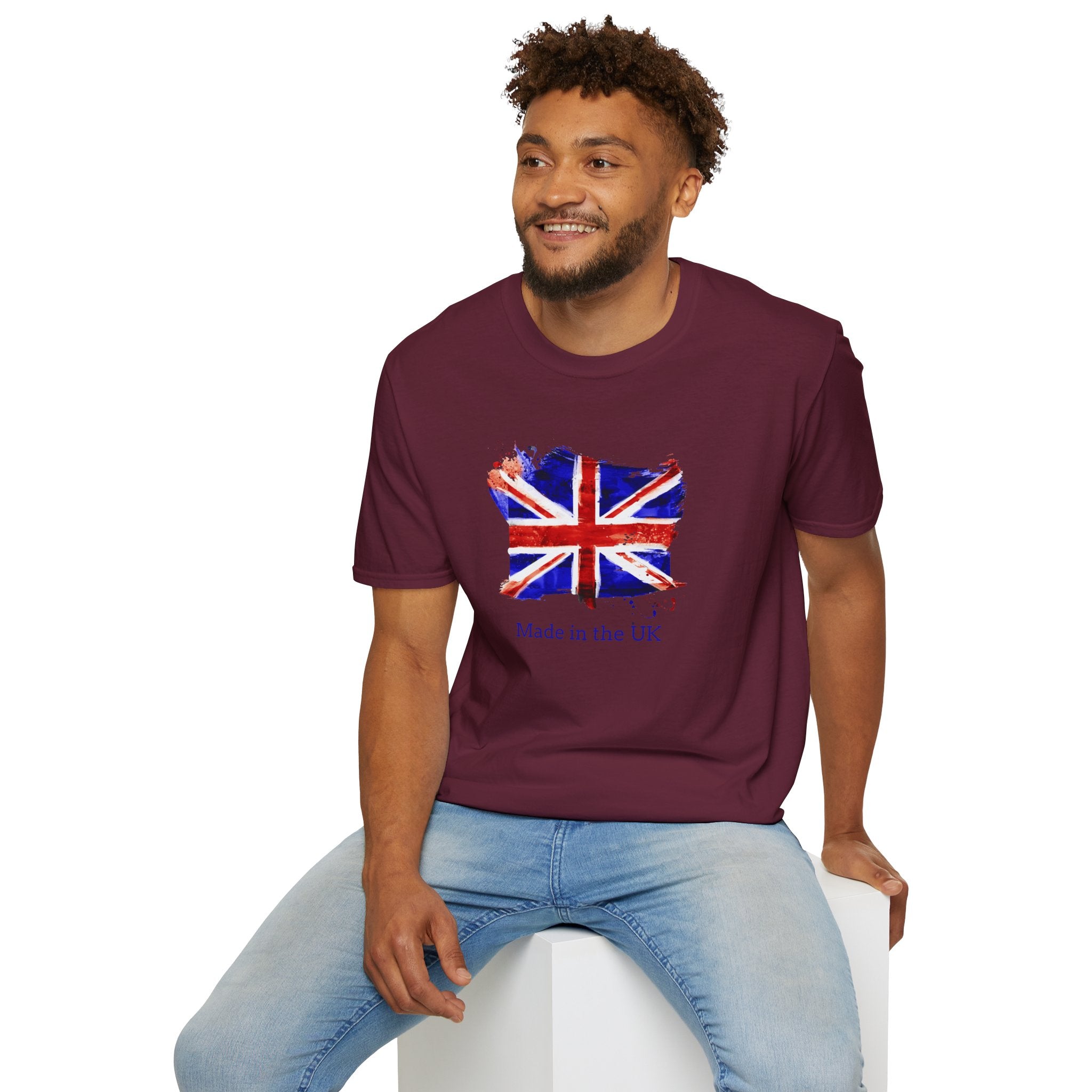 British Flag Watercolor T-Shirt – "Made in the UK" Pride Tee