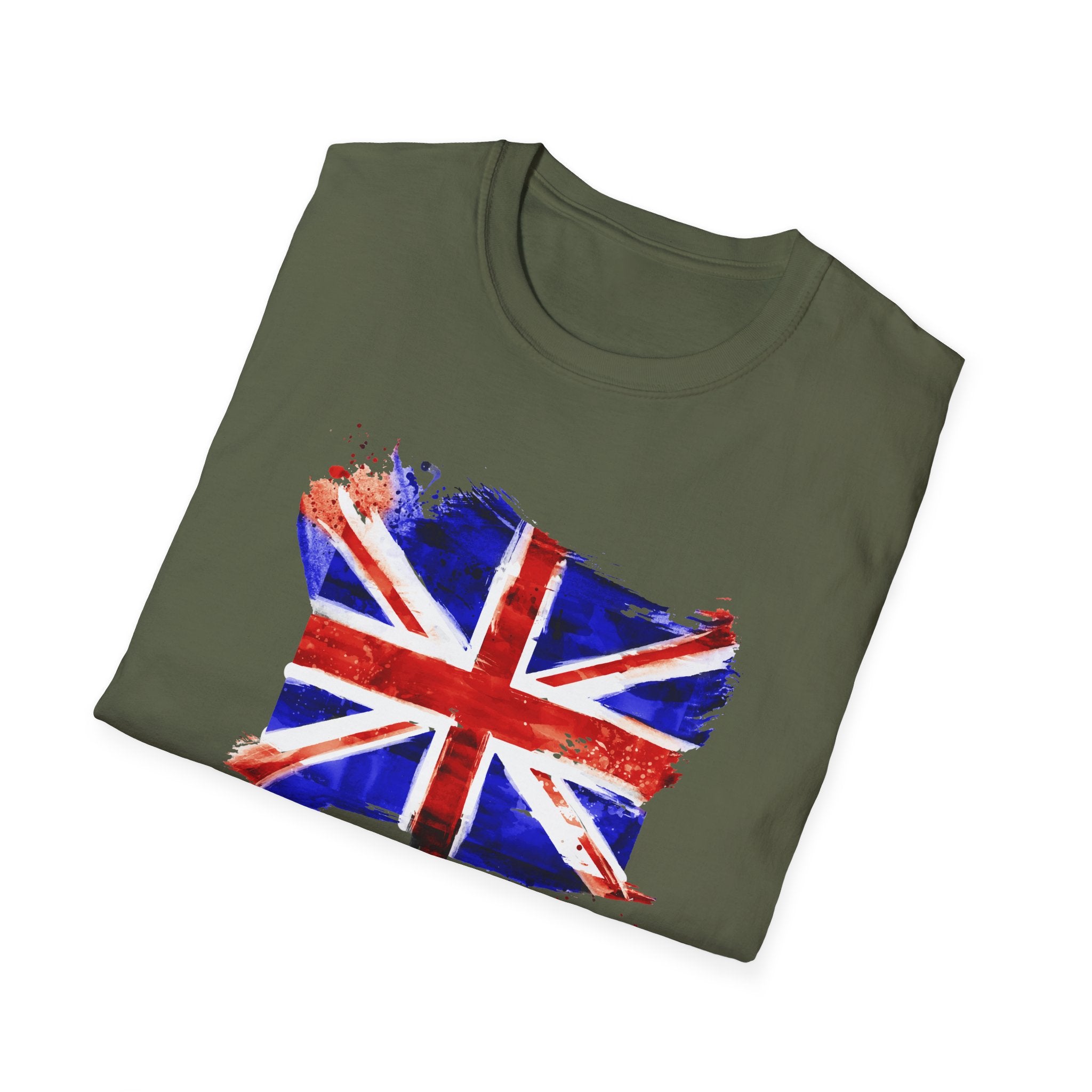 Union Jack Paint Brush UK Flag T-Shirt — British Pride Graphic Tee